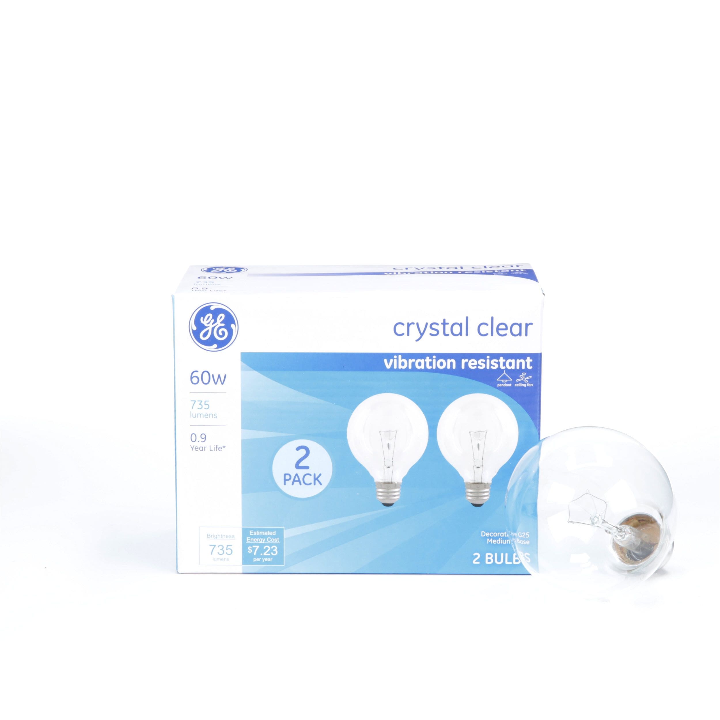 ge crystal clear 60w g25