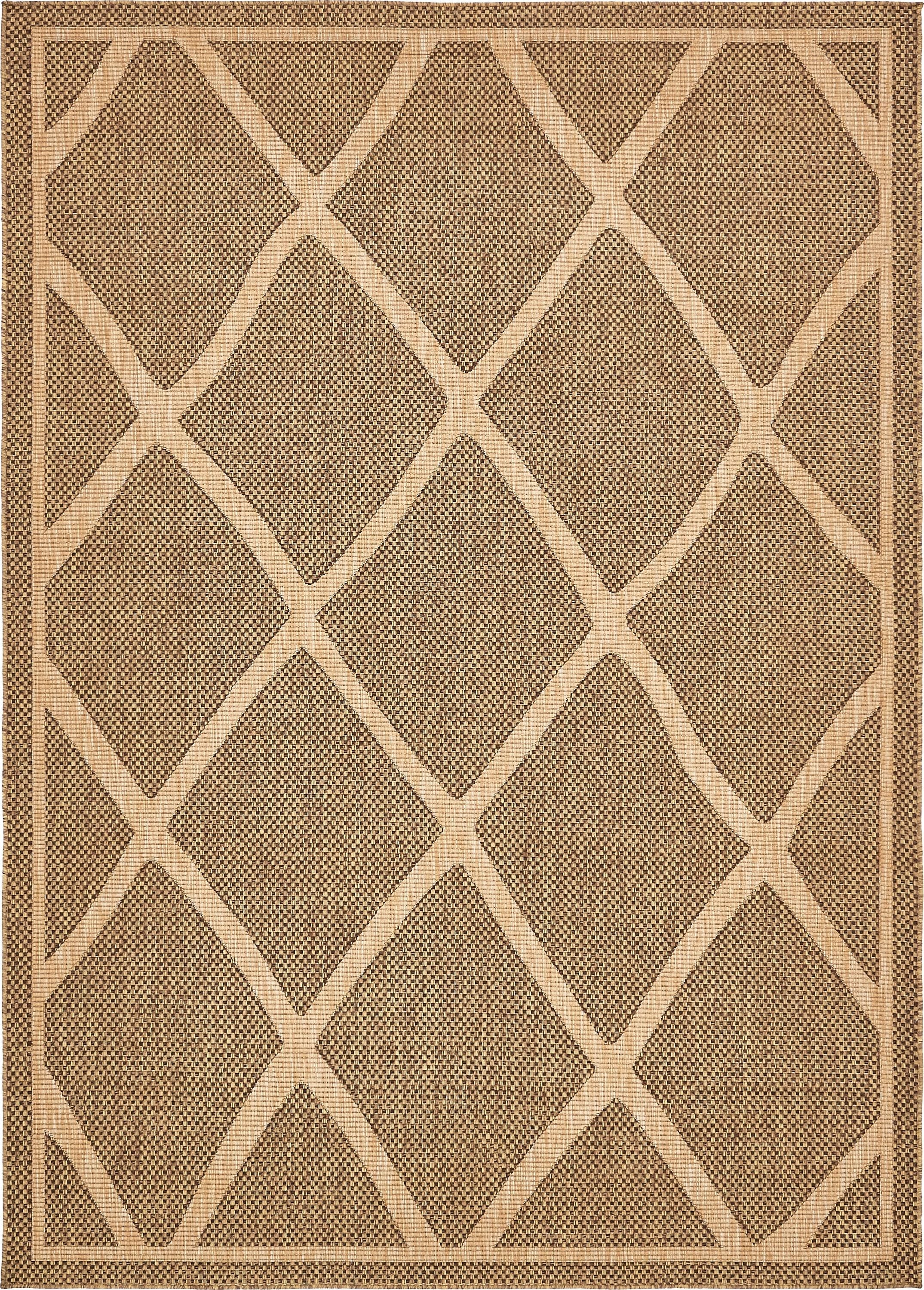 Unique Loom Outdoor Modern T-KOZA-K3078A Light Brown Area Rug