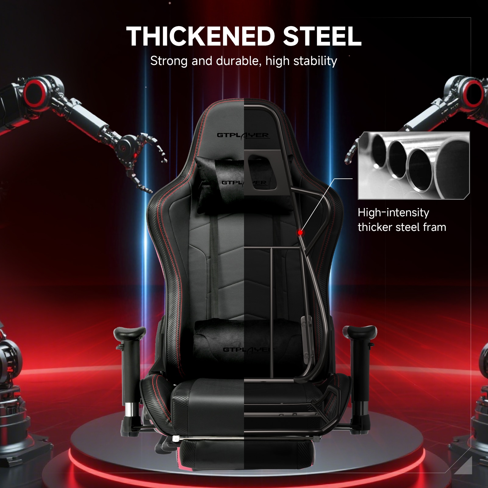 GTPLAYER LOWE'S-GT890MF-BLACK Office-Chairs - View #4