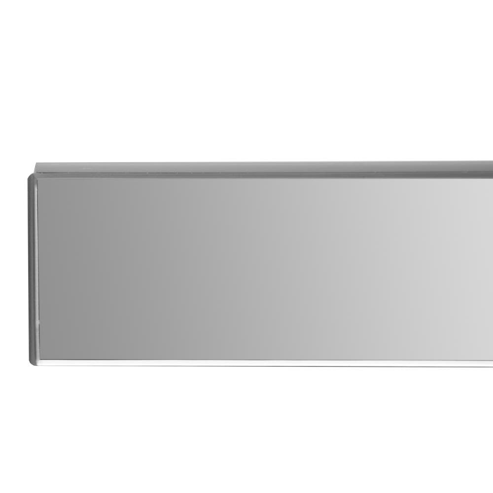 Pinnacle 6.25-in L x 7.5-in D x 33.88-in H Silver Glass Rectangular ...