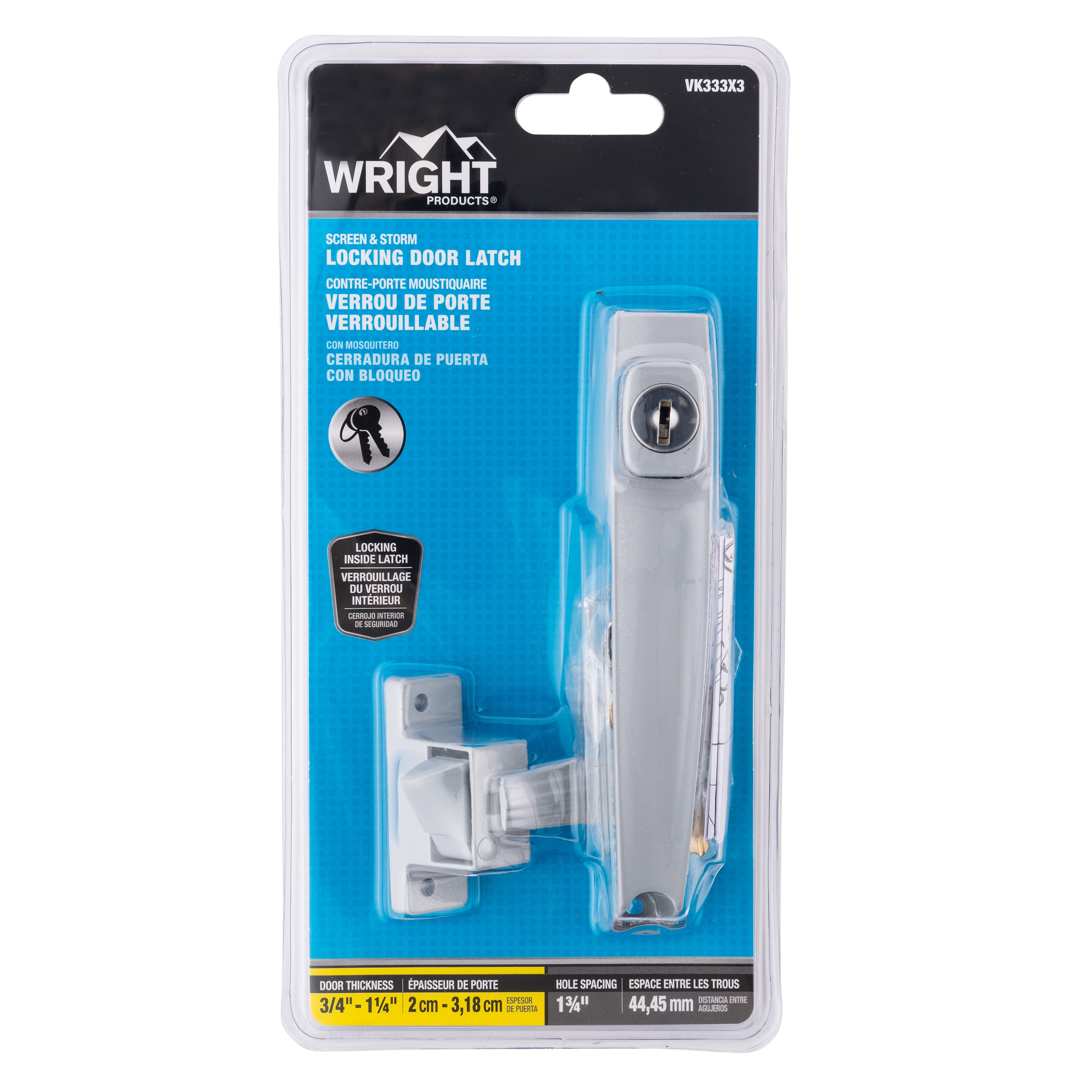 WRIGHT PRODUCTS Silver Lockable Screen/Storm Door Replacement Push ...