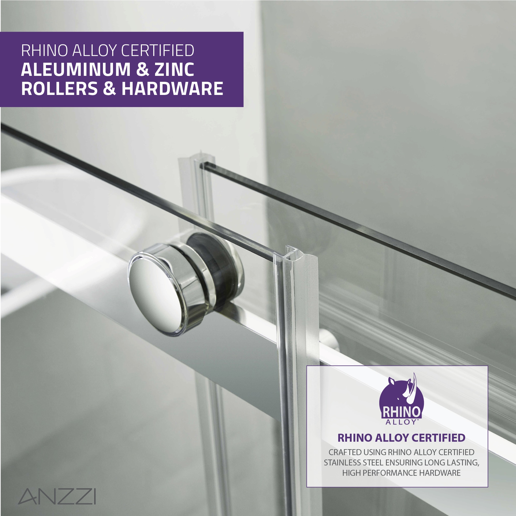 Stellar Series 48 x 76 Polished Chrome Frameless Sliding Shower Door