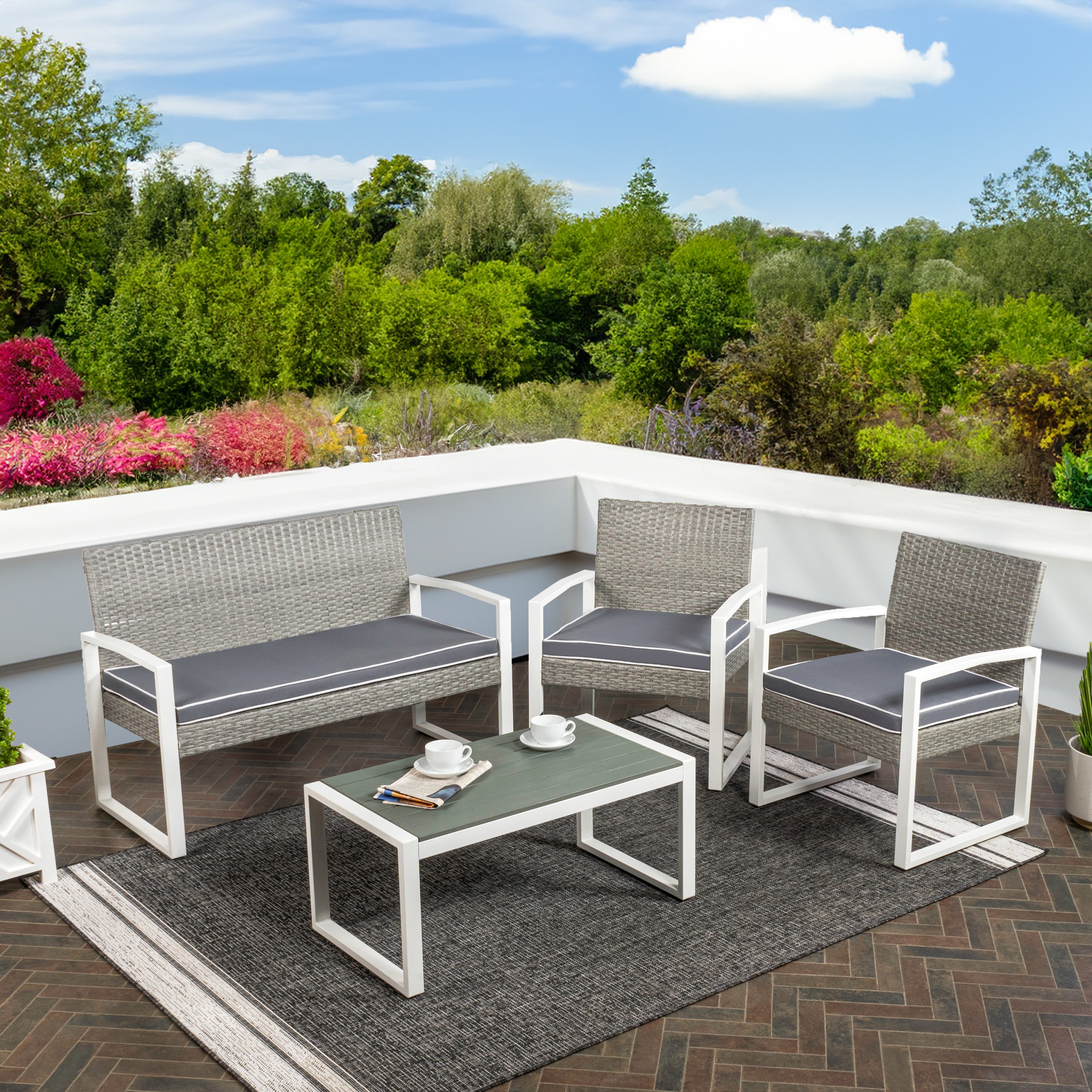 JONATHAN  Y LVG1102A-4SET Patio-Conversation-Sets - View #3
