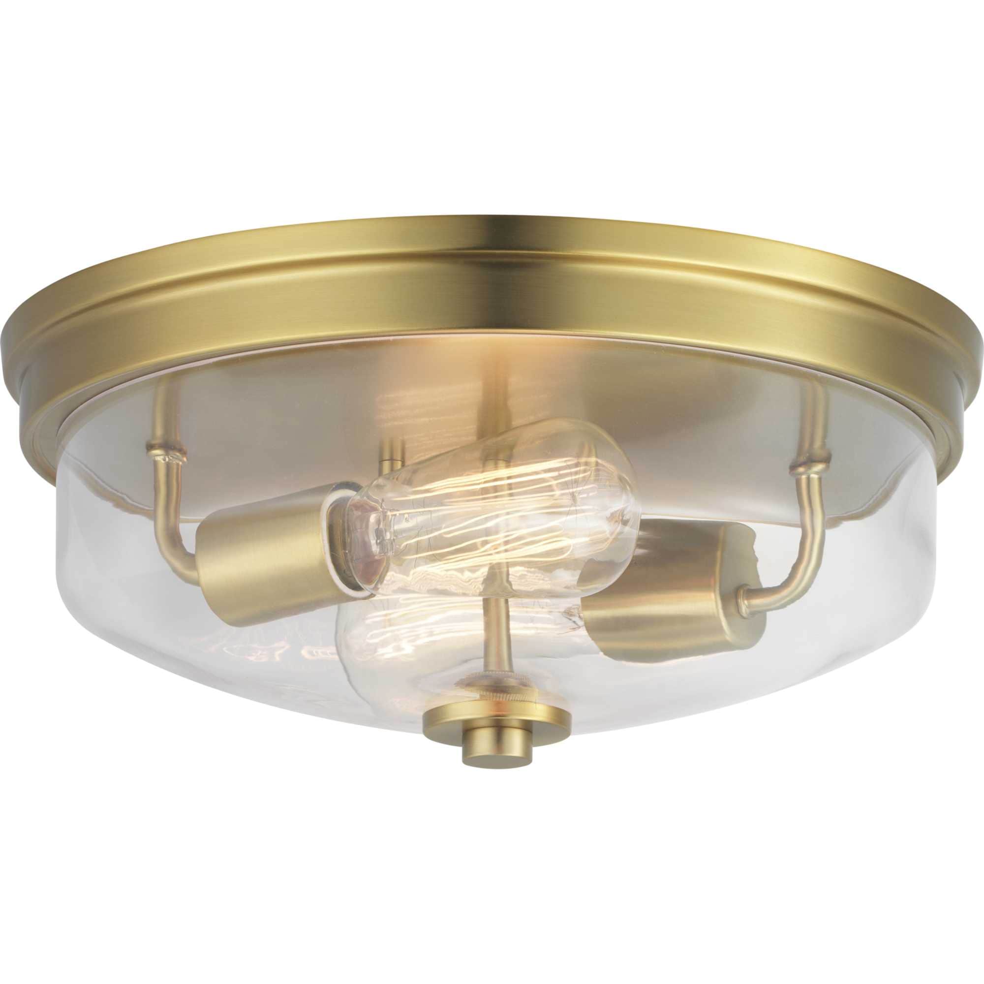 Progress Lighting P350121-109 Blakely 2 -Light 13.62-in Brushed Bronze Flush Mount Light