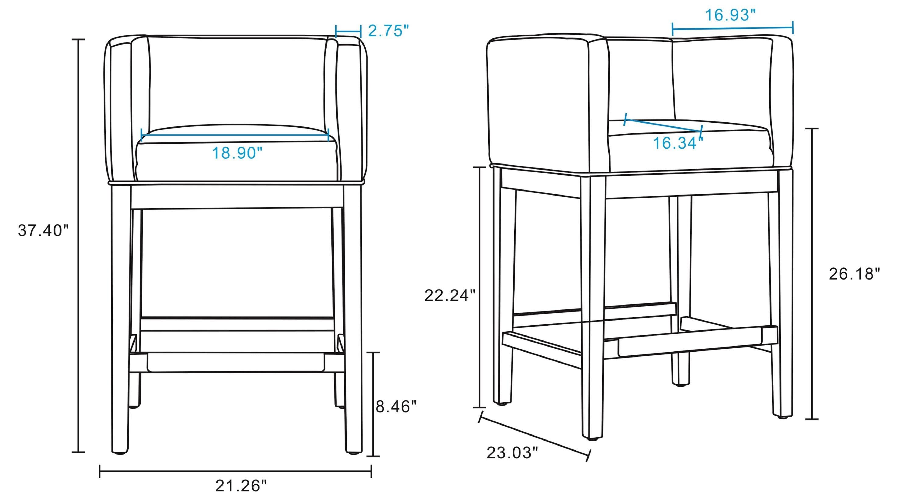 Manhattan Comfort 2-CS005-IV stools - View #3