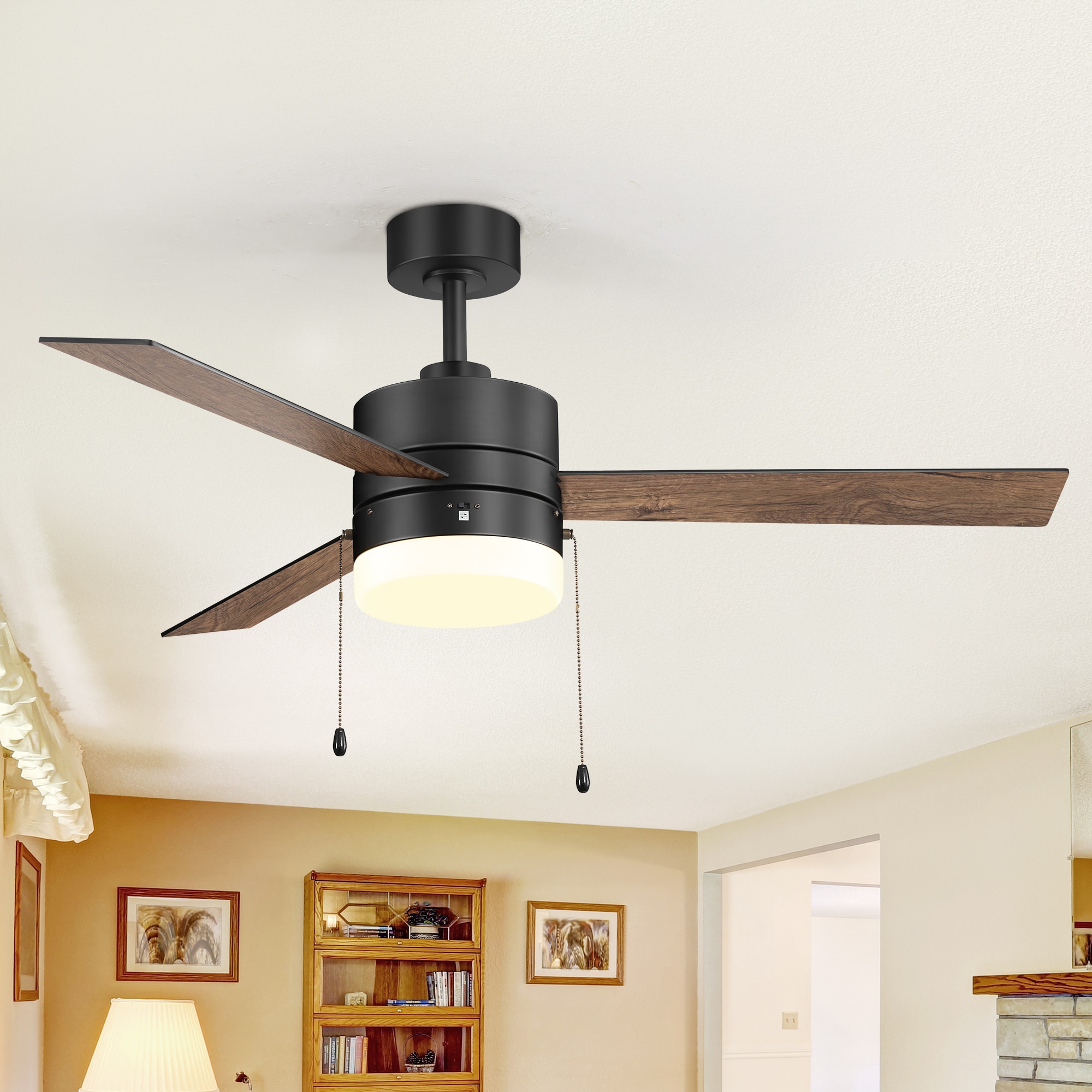 Breezary 30005-ORB 52-in Matte Black with Plywood Blades Propeller Ceiling Fan With Light ( 3 -Blade )