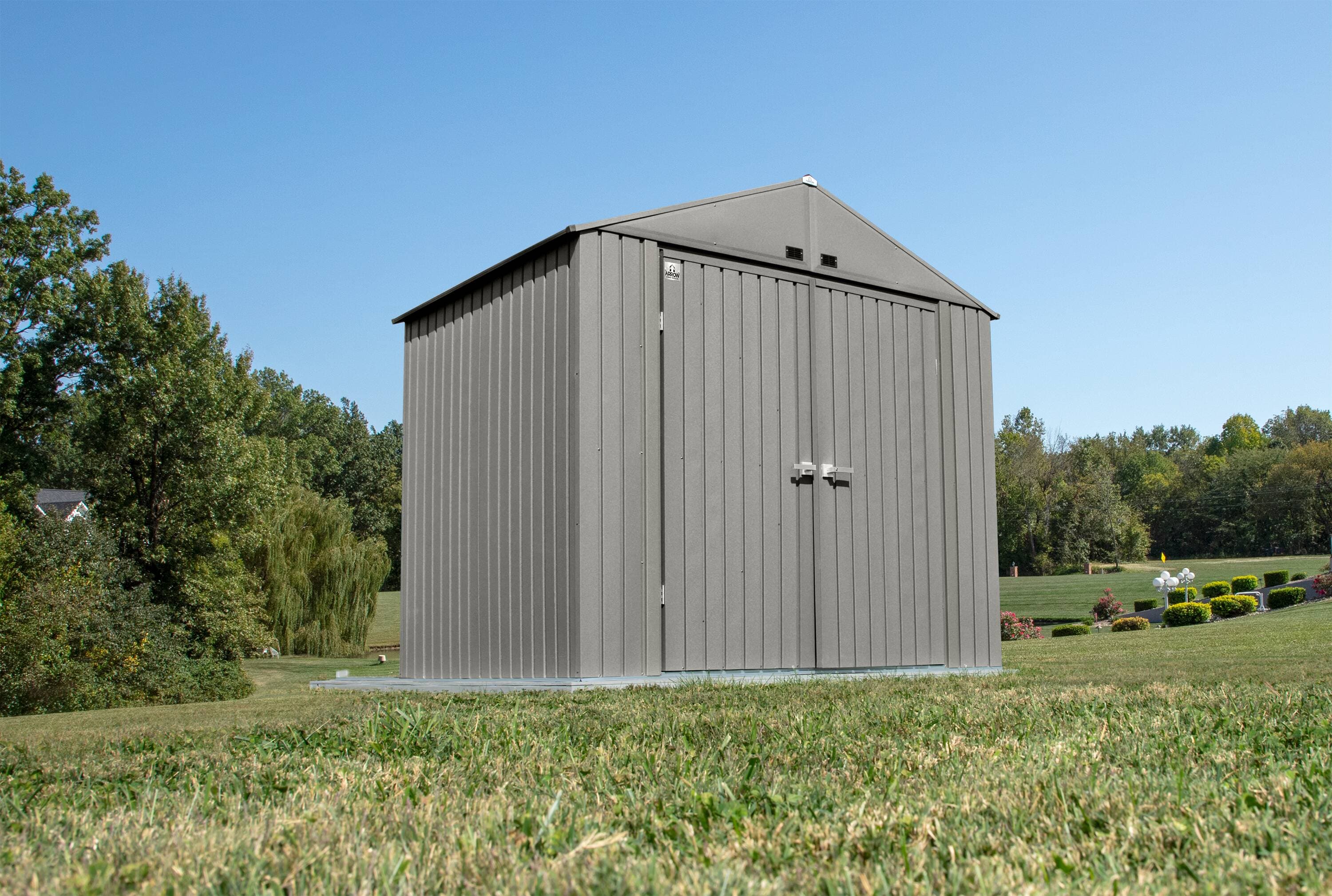 Elite 8x6 Cool Grey Galvanized Steel Storage Shed