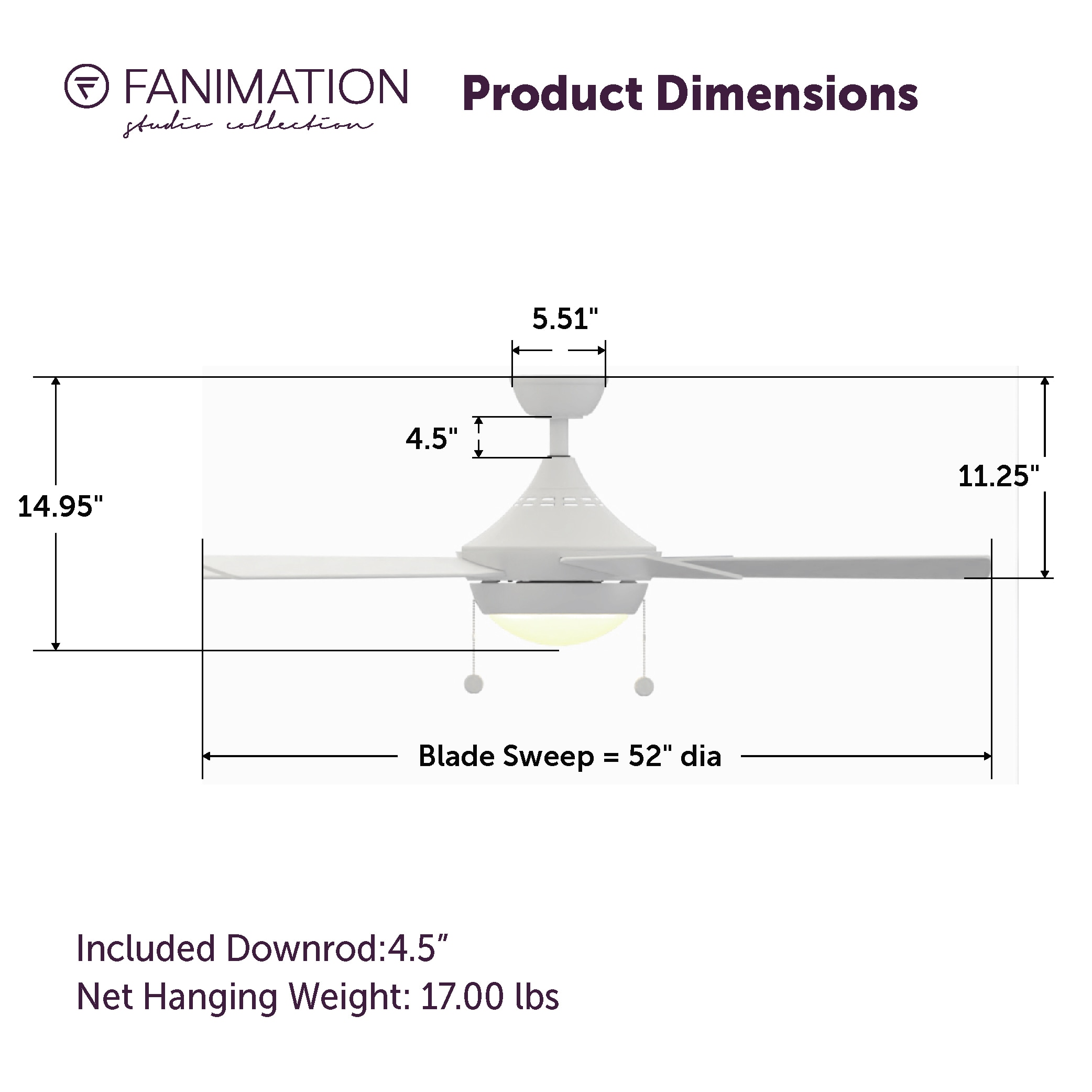 Fanimation Studio Collection LP7654LMW Ceiling-Fans - View #9