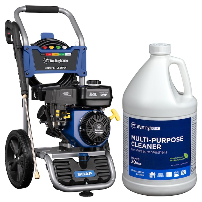 Westinghouse Heavy Duty 3200 PSI 2.5 GPM Cold Water Pressure Washer + 128  oz. Multi Purpose Pressure Washer Cleaner