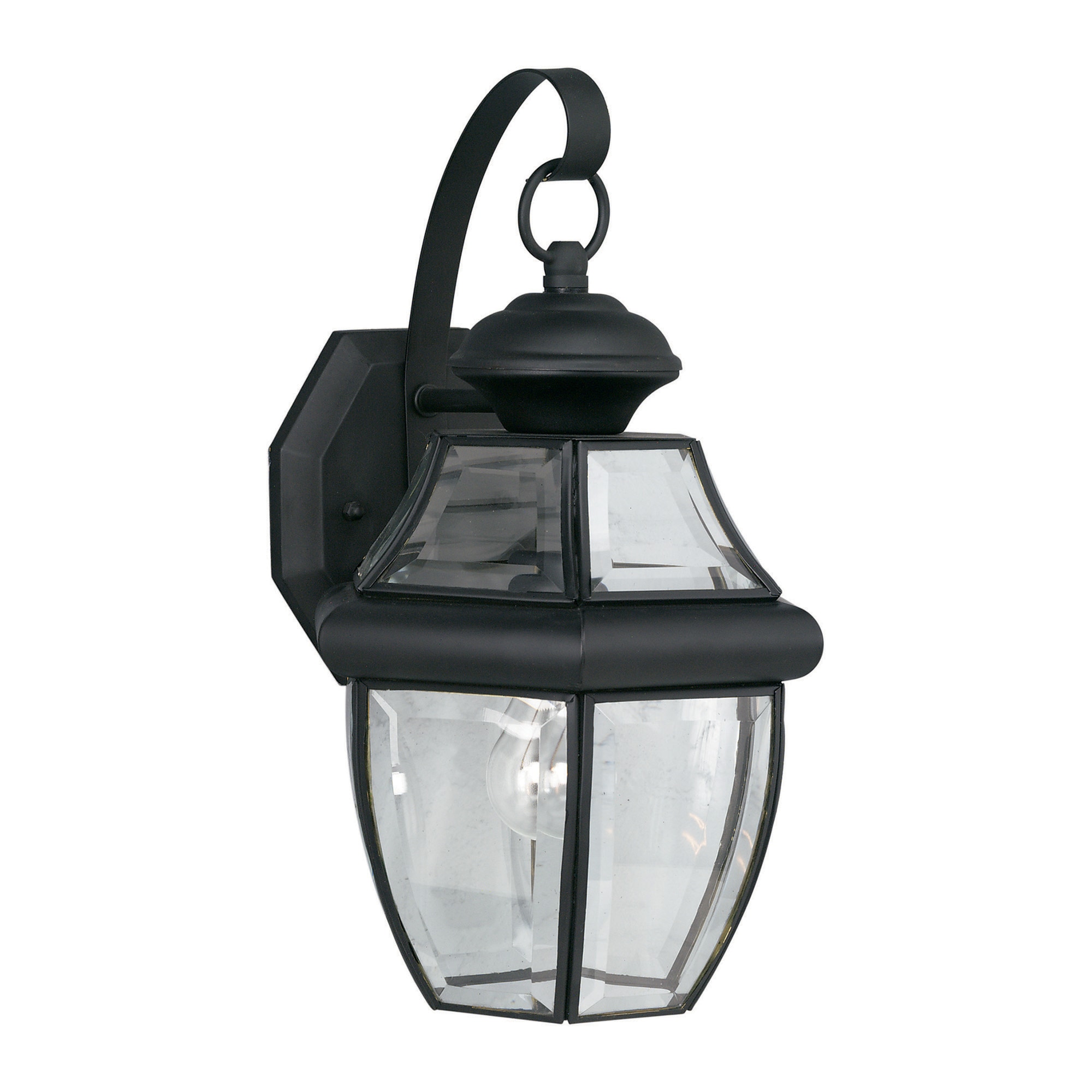 Forte Lighting 1201-01-04 Cambridge 1 -Light 14-in H Satin Black Hardwired Outdoor Wall Light