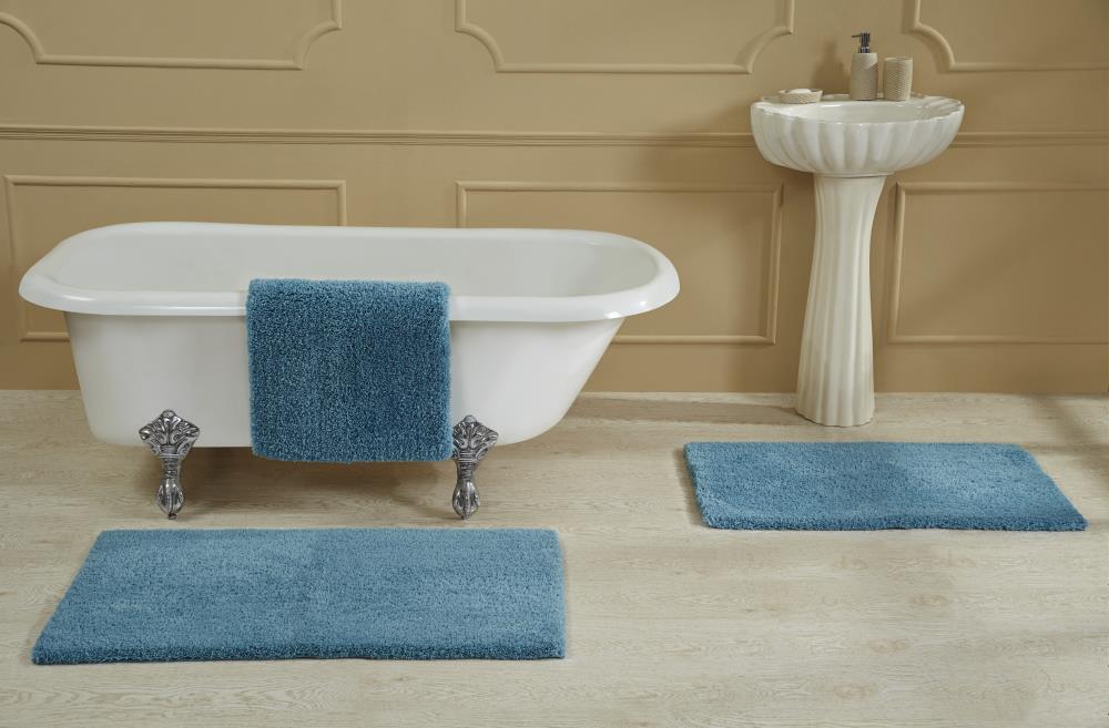 Beige Memory Foam Anti Slip Luxurious MicroPlush Bath Shower Rug Mat 24'' x 17'' 