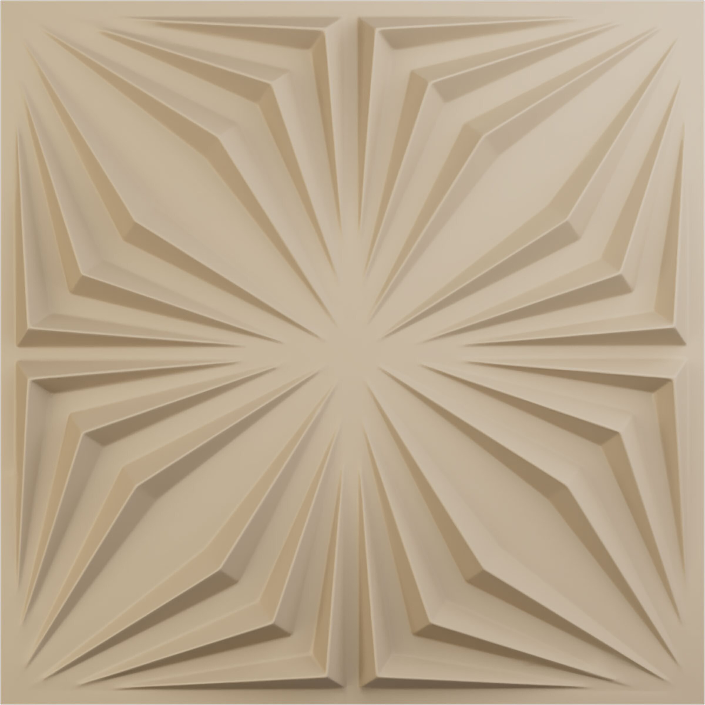 Ekena Millwork WP20X20AHGBE-CASE-12 19-5/8-in x 19-5/8-in Embossed UltraCover Satin Smokey Beige PVC Wall Panel 12 -Pack