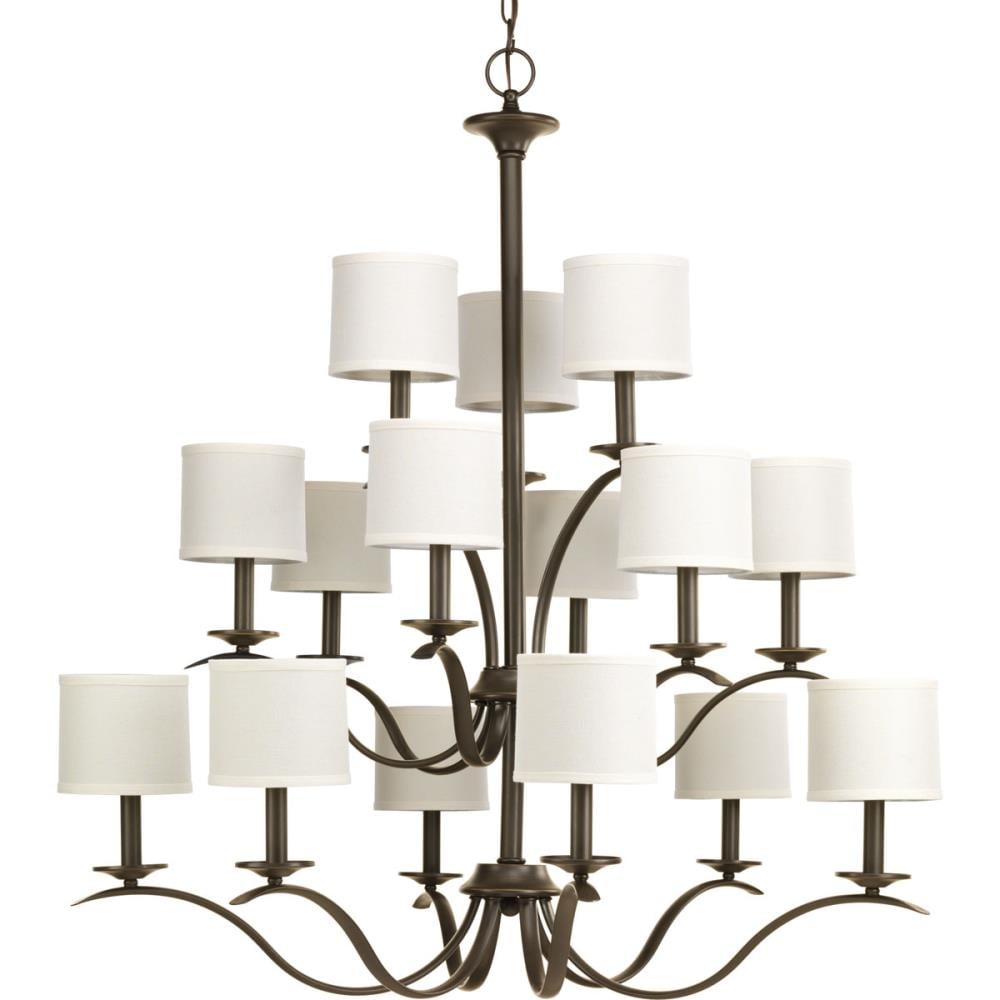 Progress Lighting P4650-20 Inspire 15-Light Antique Bronze Traditional Led; Dry Rated Chandelier