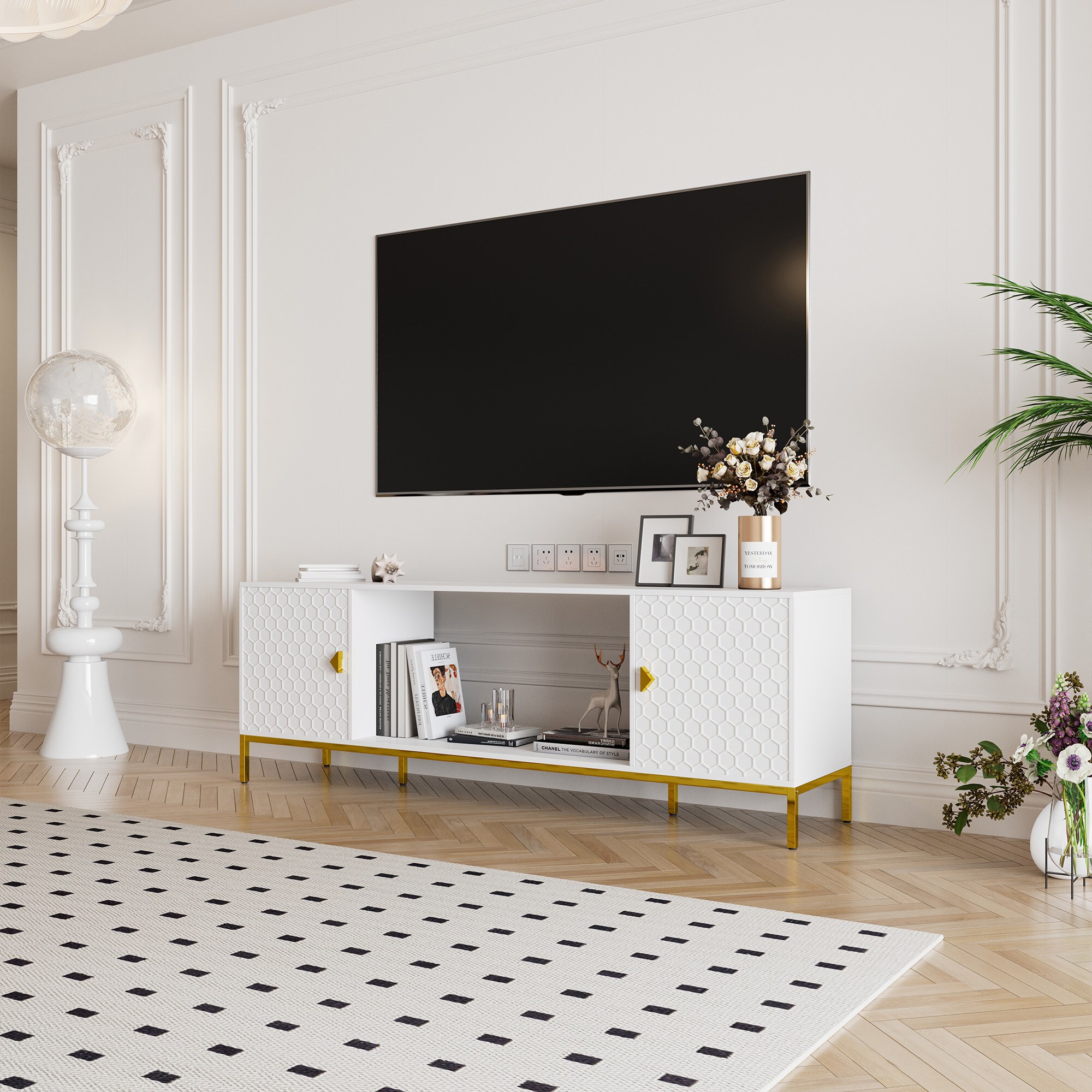 Clihome CL-TV01-WH-DSG Tv-Stands - View #8