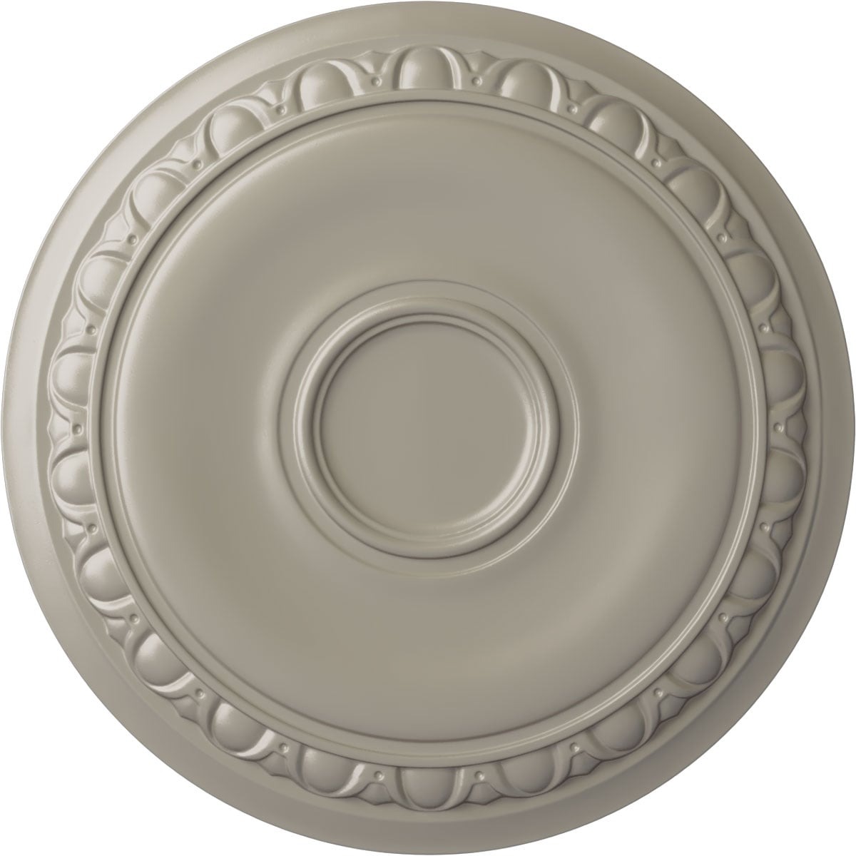 Ekena Millwork CM24CAPWS Caputo 24.25-in W x 24.25-in L Painted Pearl White Polyurethane Whole Ceiling Medallion