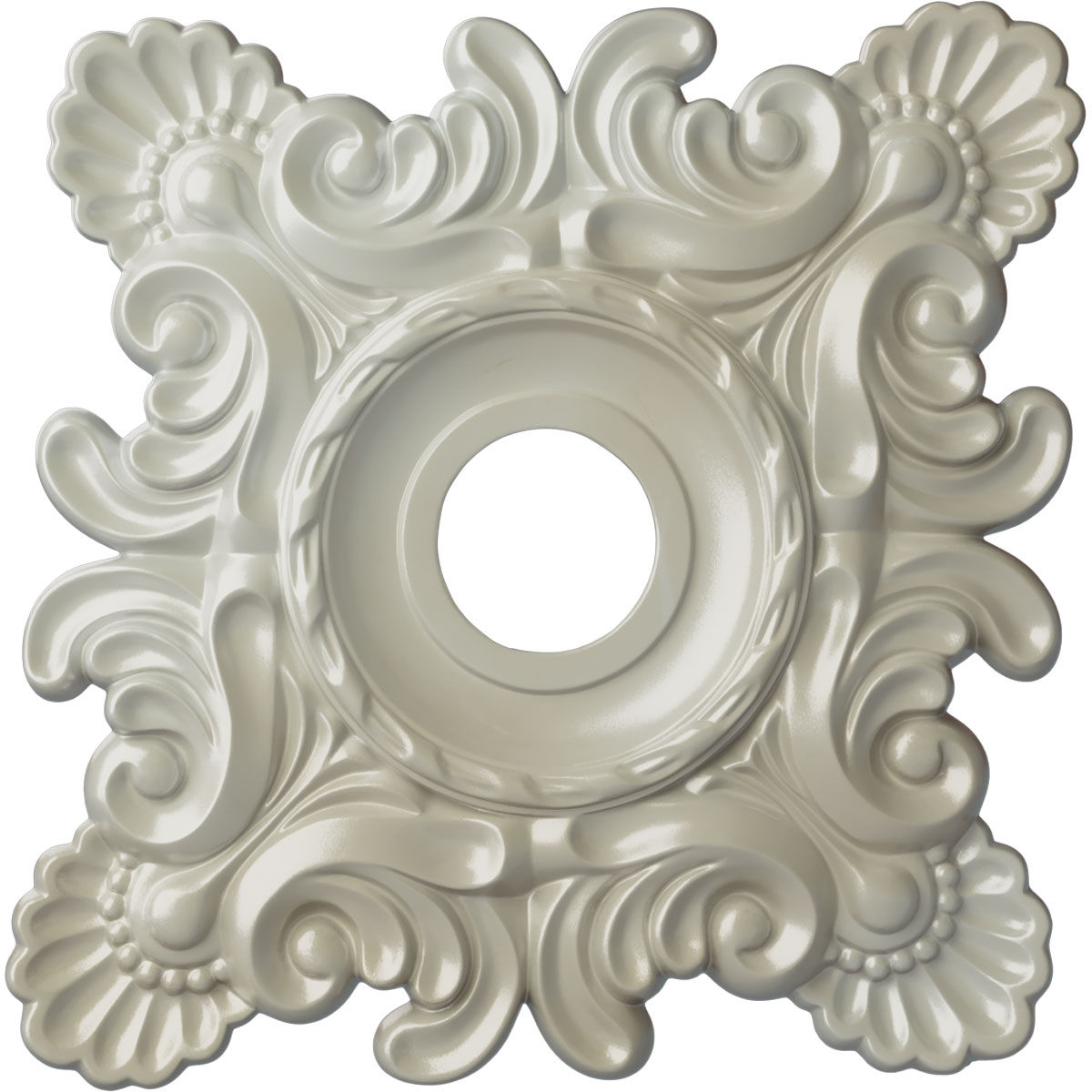 Ekena Millwork CM18CRFBS Crawley 18-in W x 18-in L Painted Flash Blue Polyurethane Whole Ceiling Medallion