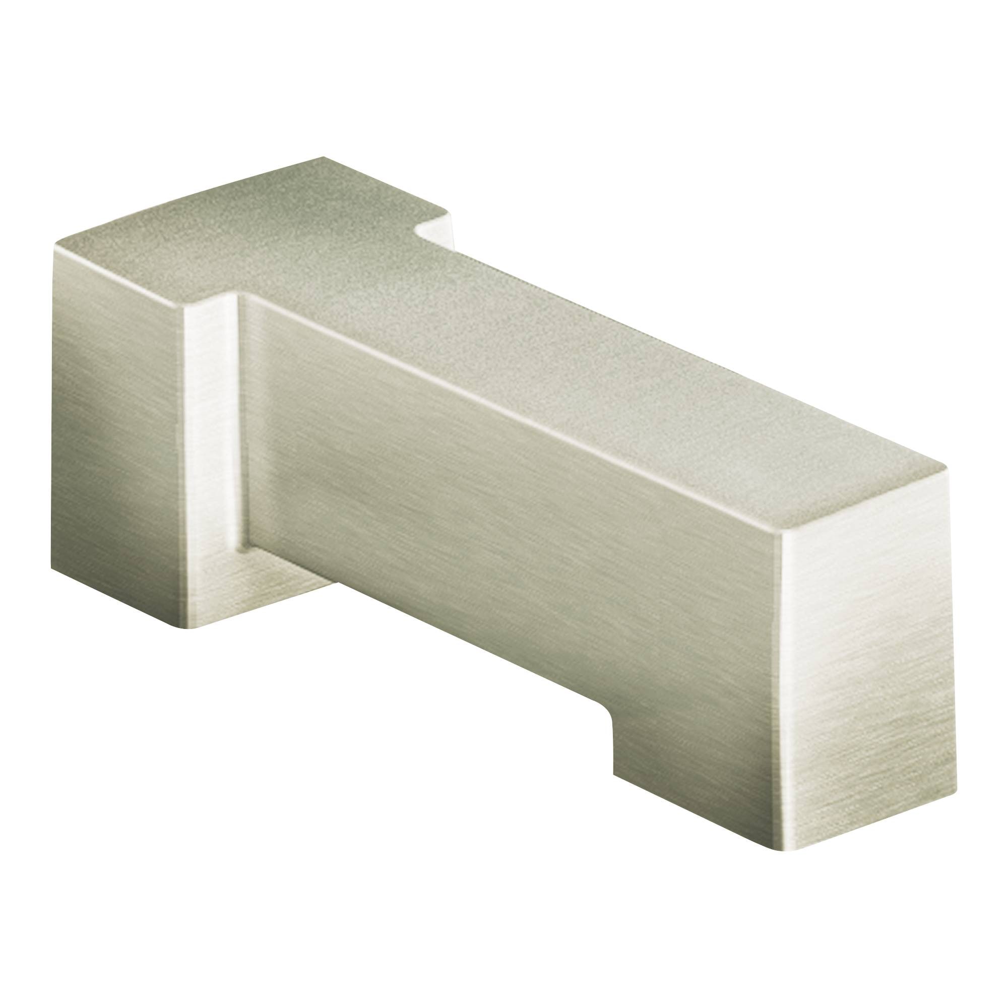Contemporary Brushed Nickel Wall Mounted Tub Spout Trim