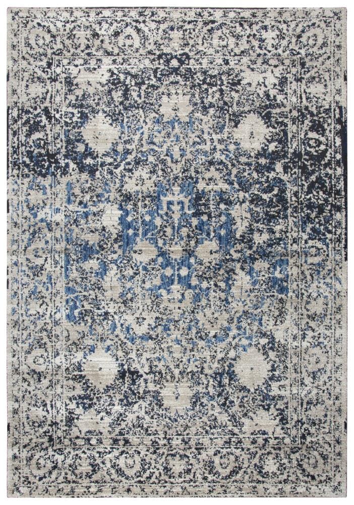 Alora Decor SWGSW1000T4093353 Swagger 4 x 6 (ft) Loomed Polypropylene Blue,Medium Blue,Dark Blue Rectangular Indoor Distressed/Overdyed Mid-Century Modern Area rug