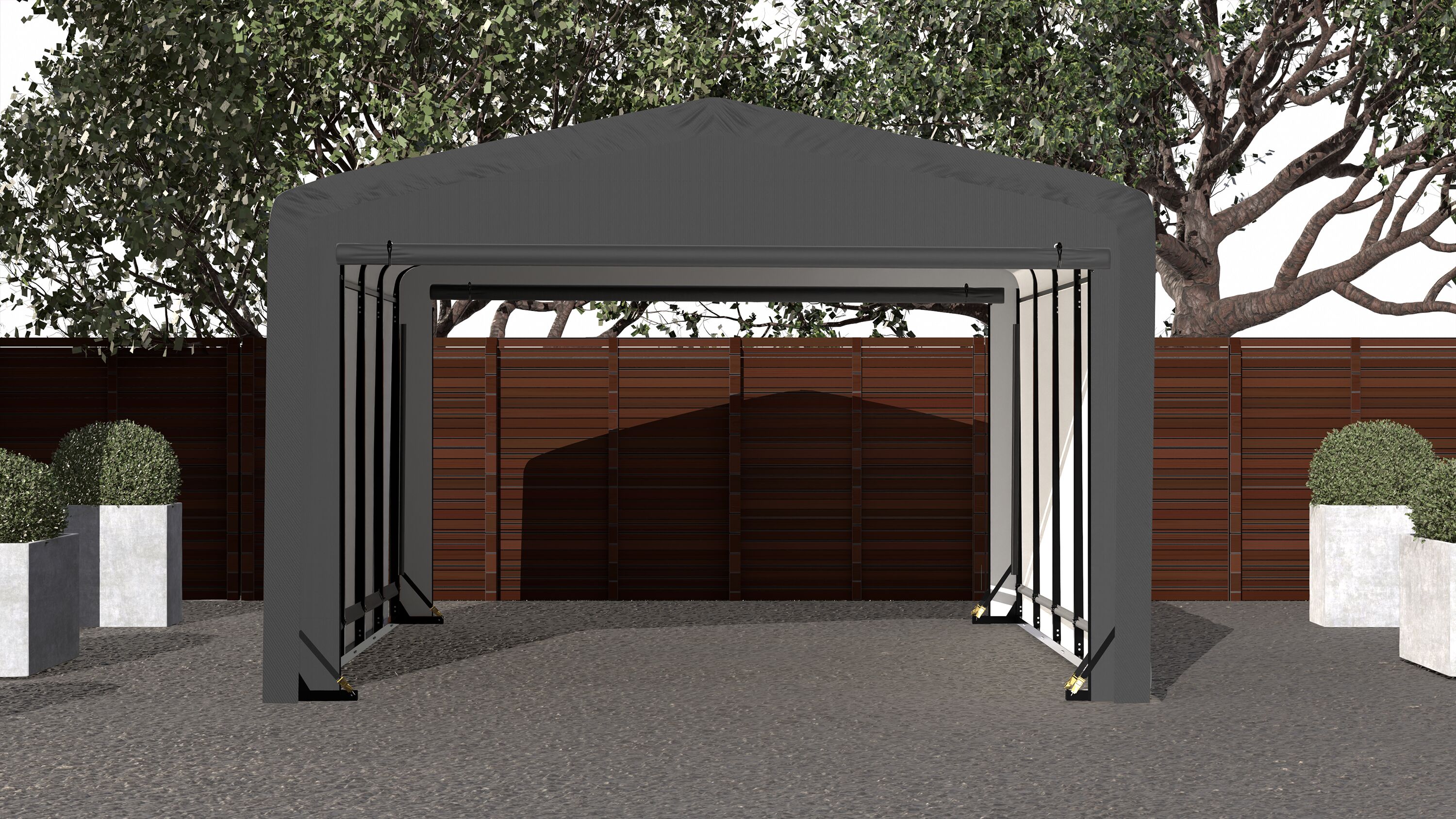 ShelterLogic SQAACC0103C01202308 12-ft x 23-ft Metal Single car Garage Building