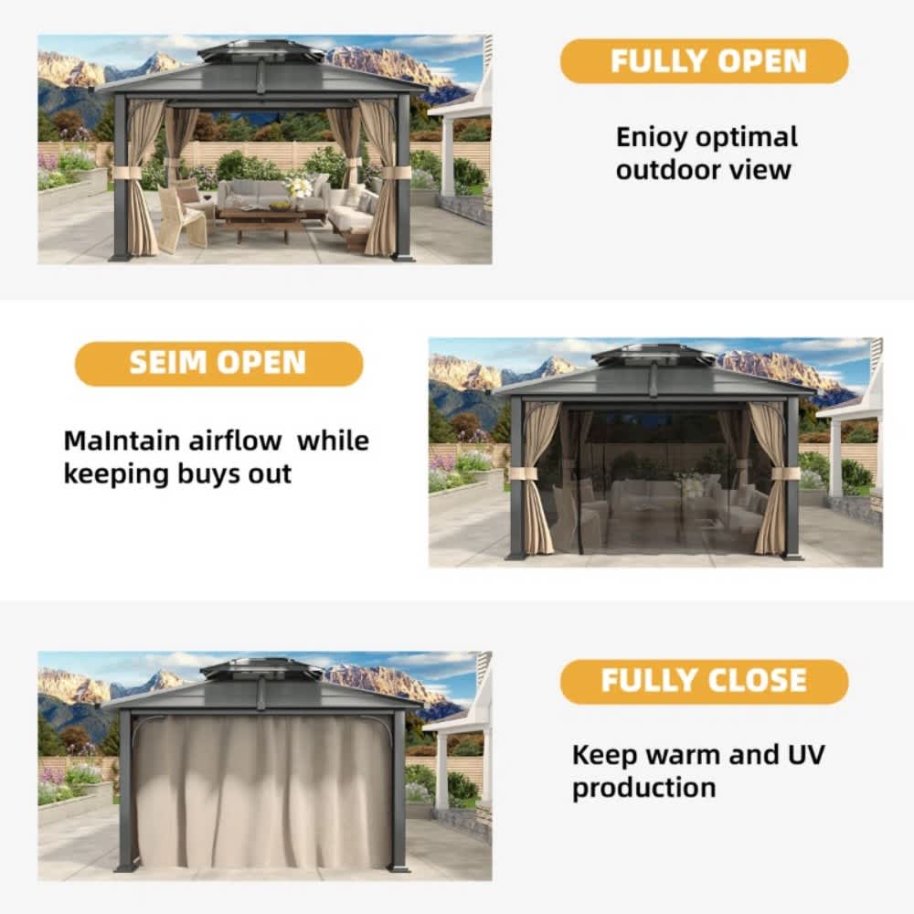 U-HOMY X-094-WG Wood-Resin-Gazebos - View #7