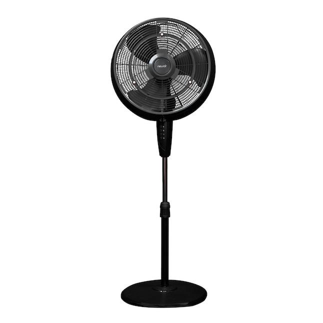Newair 18 In 3 Sd Outdoor Black Oscillating Misting Pedestal Fan The Portable Fans Department At Com - Diy Patio Misting Fan