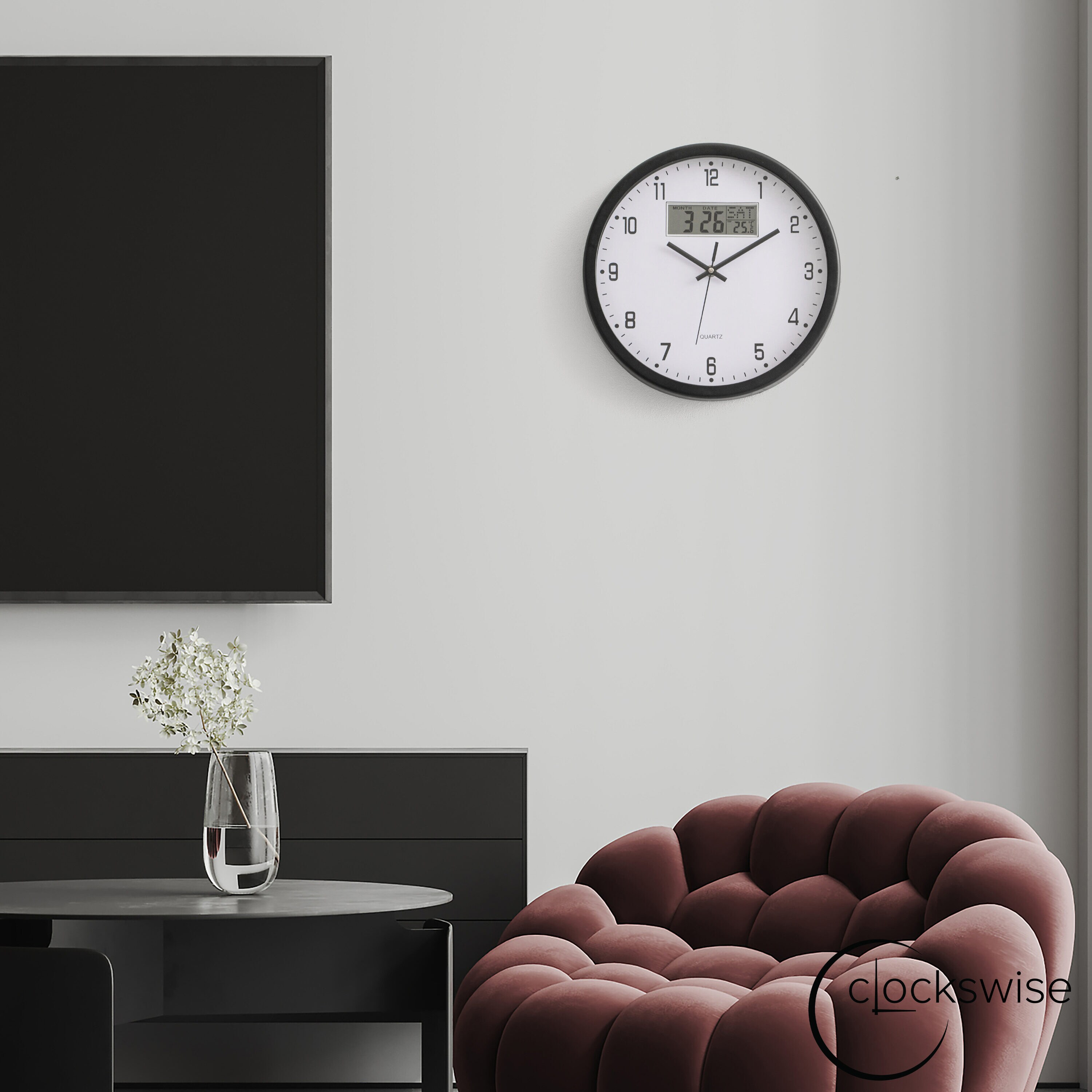 Clockswise QI004749.BK.12 Indoor-Outdoor-Clocks - View #6