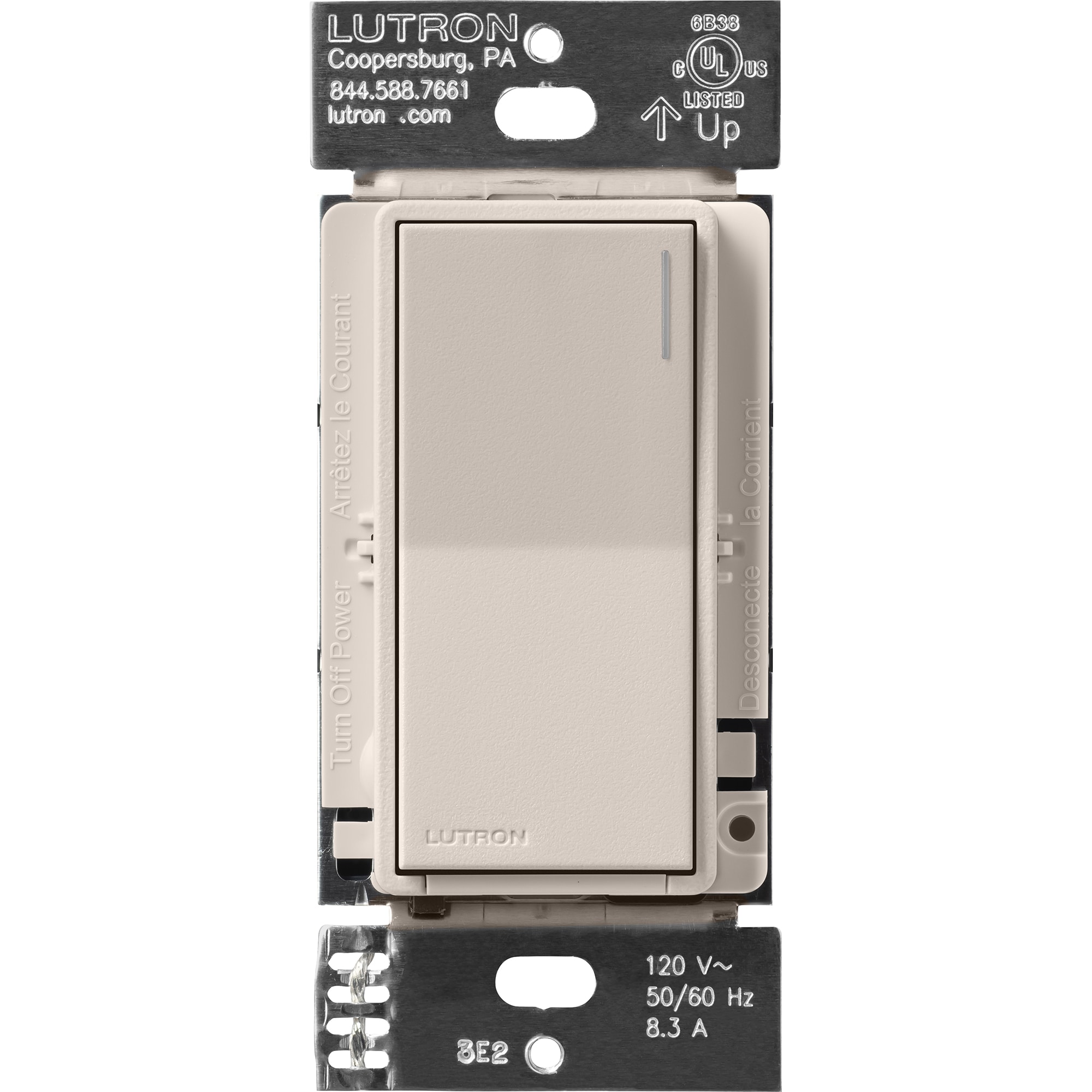 Lutron ST-RS-TP Sunnata 6-amp Multi-location Locator light Push button Companion Light Switch , Taupe