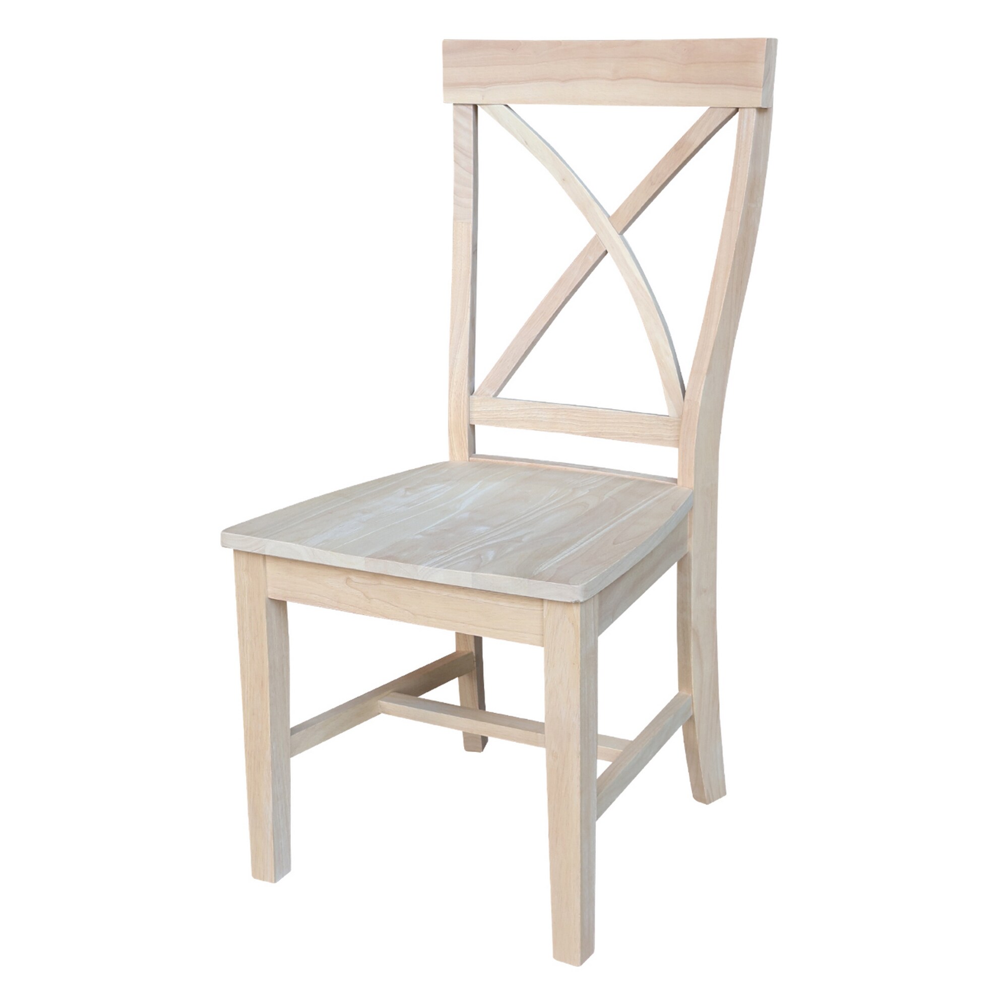 Unfinished x best sale back dining chairs