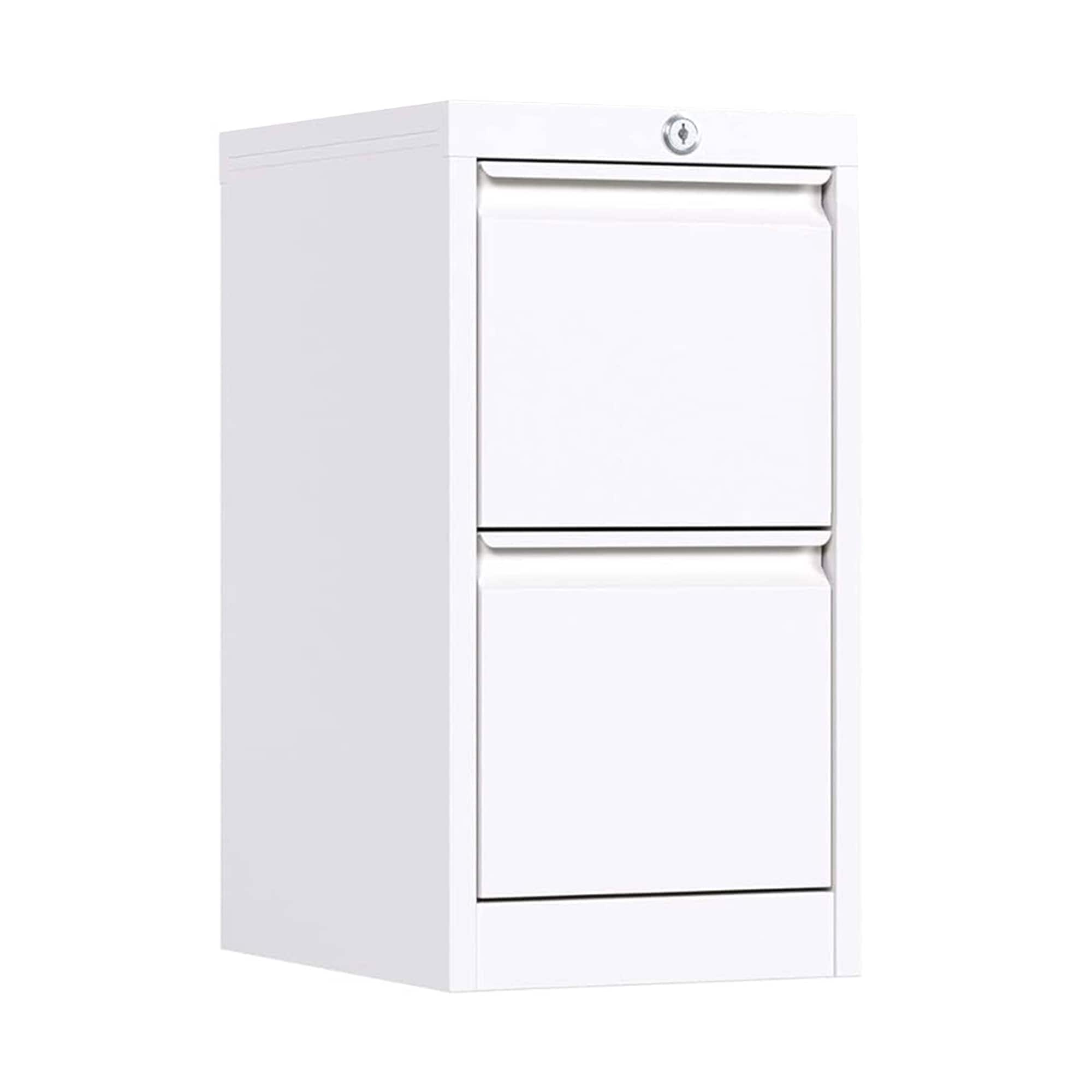 AOBABO 323127 2 Drawer Home and Office Steel File Cabinet Vertical Filing Storage 15 InchesWhite