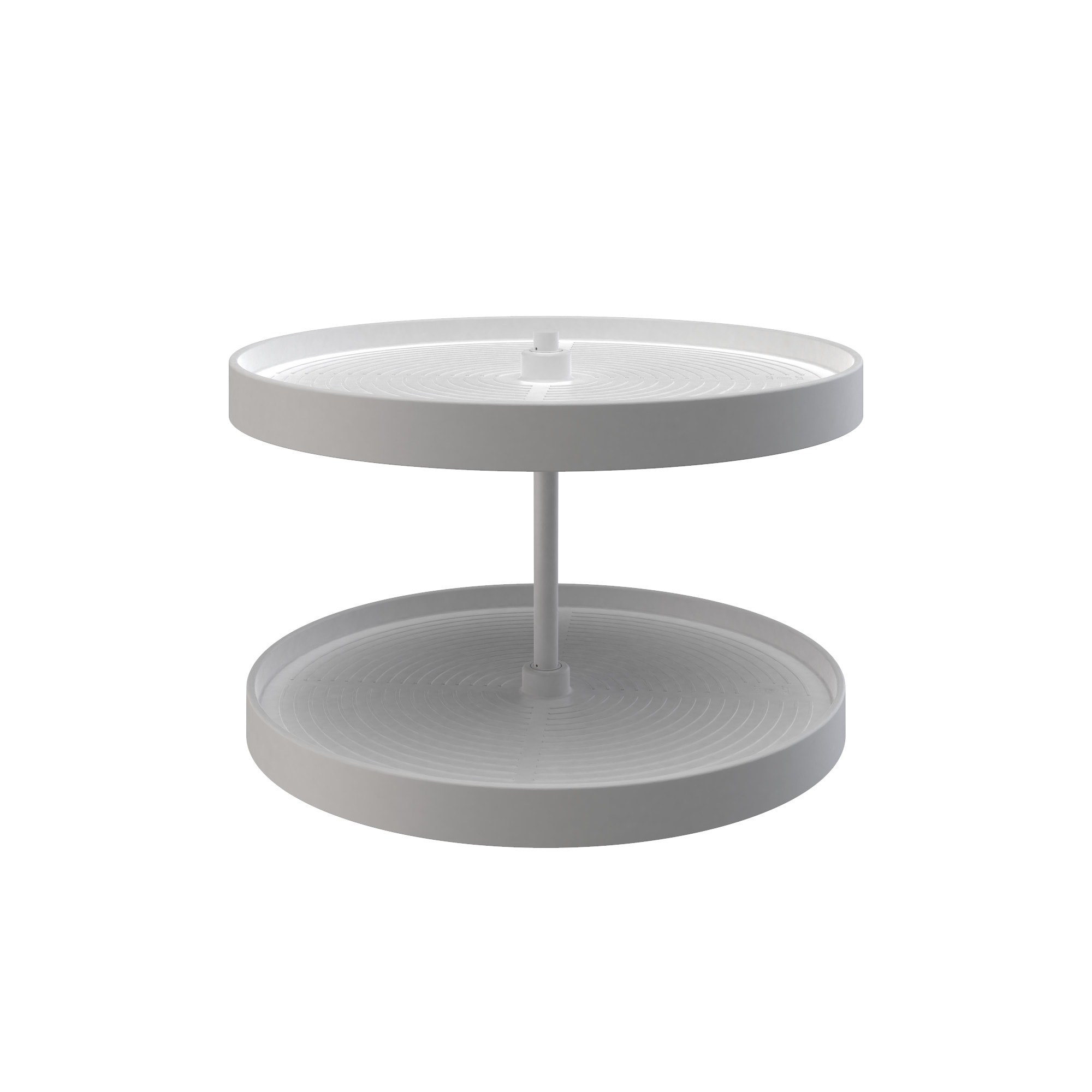 Rev-A-Shelf LD-2062-24BM-11-1 2 -Tier White Plastic Adjustable Height Full circle Cabinet Lazy Susan