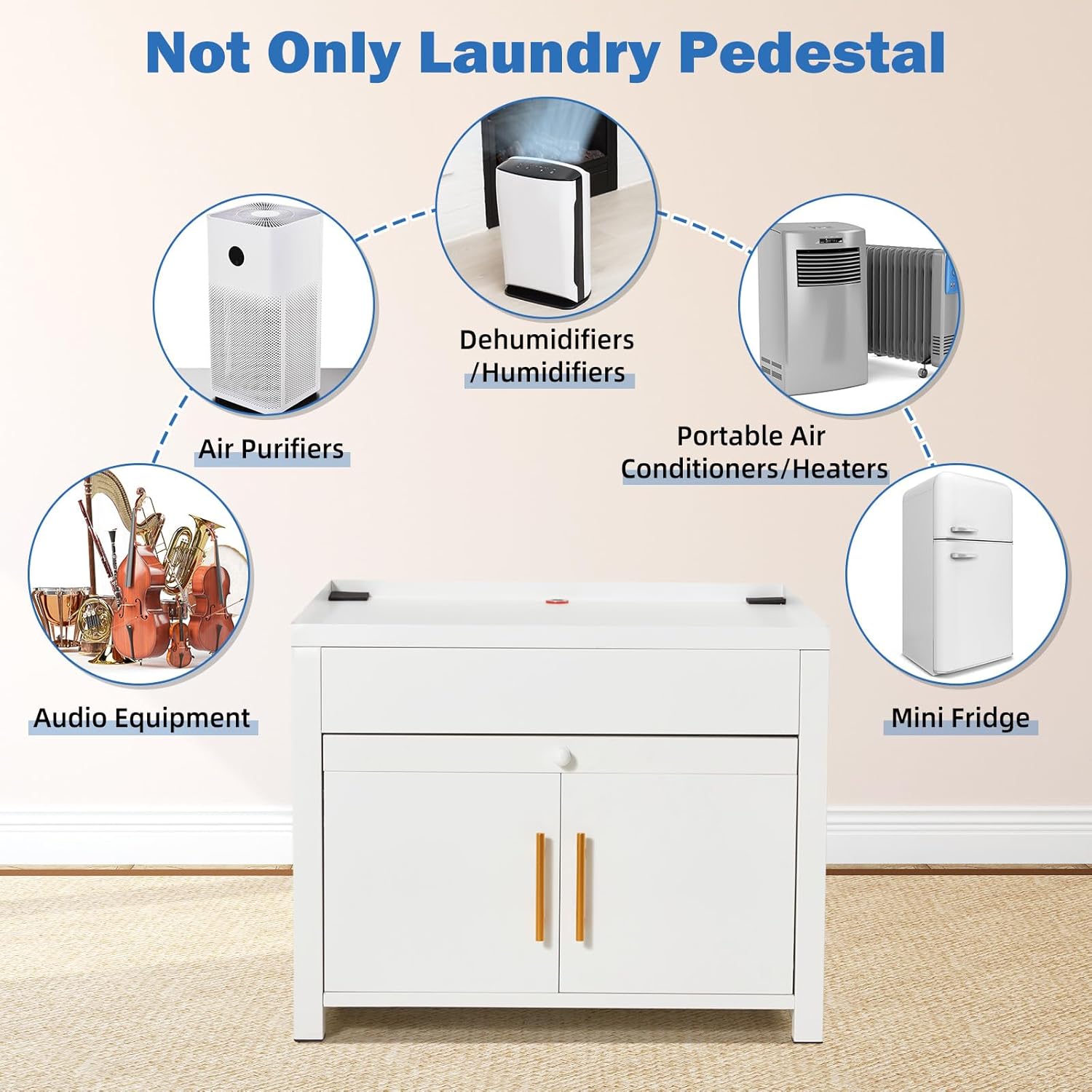 AECOJOY 16107WH-S2-LS02 Laundry-Pedestals - View #2