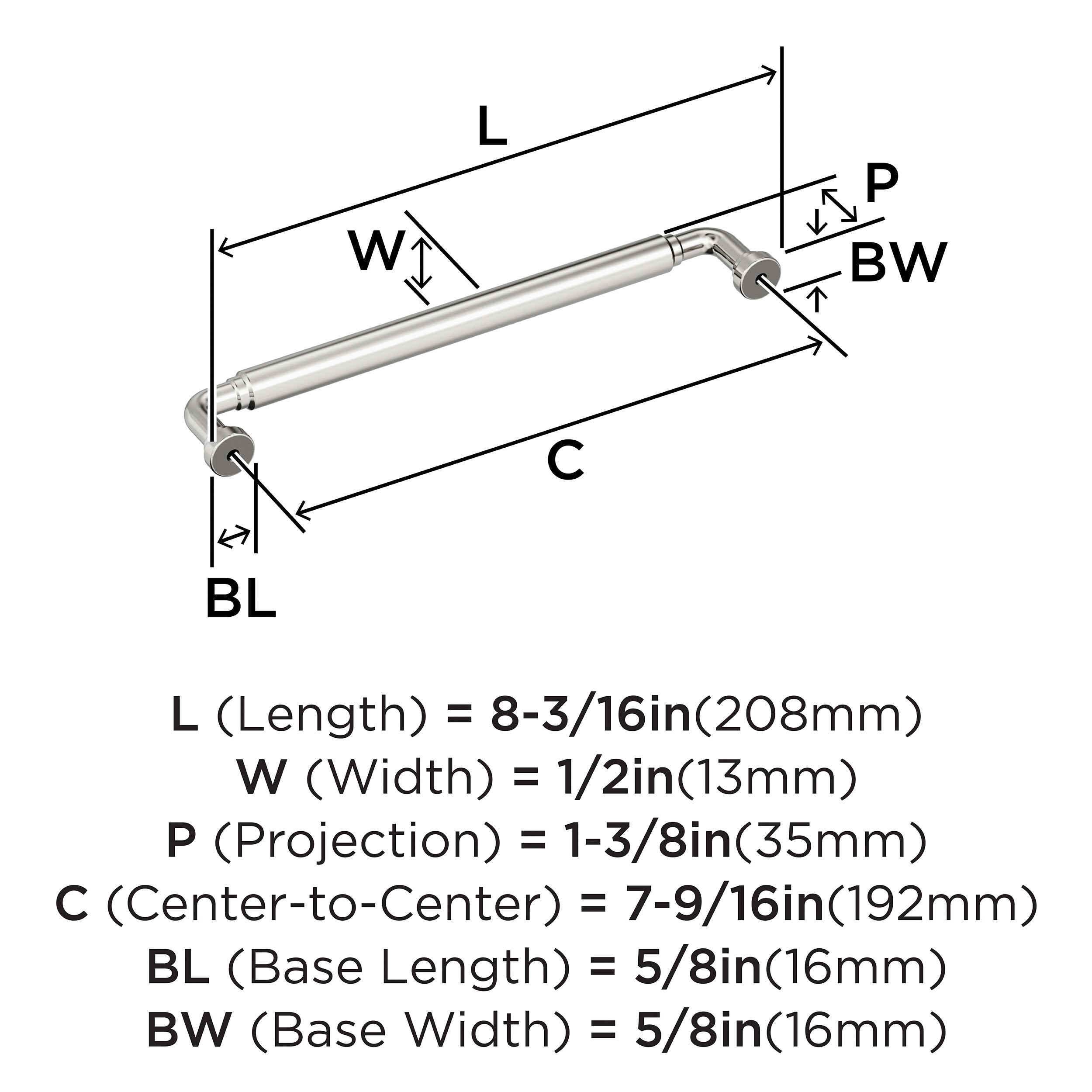 Amerock BP37665PN Cabinet-Pulls - View #4