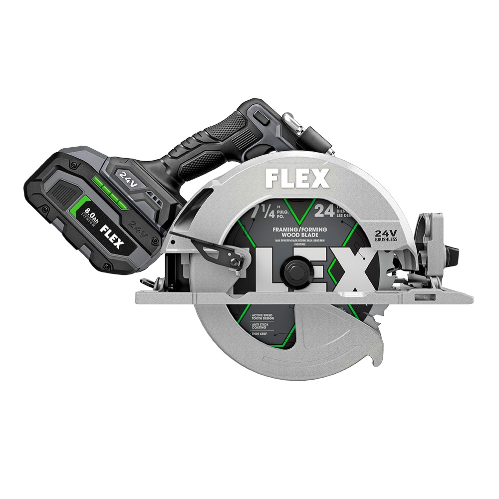 FLEX 24-volt 7-1/4-in Brushless Cordless Circular Saw Kit (1-Battery &  Charger Included) at