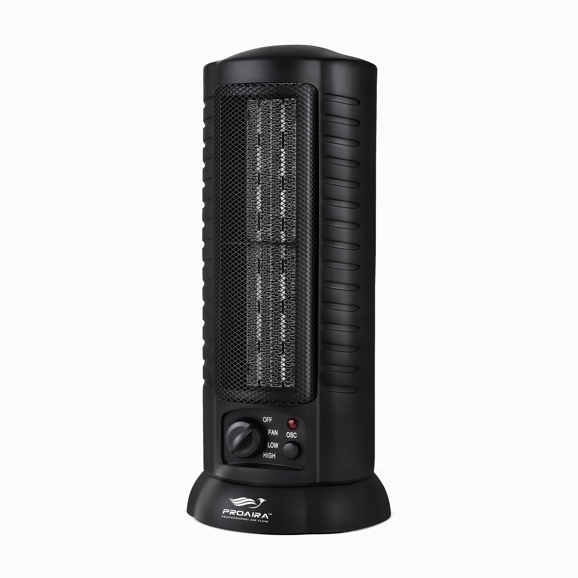 Proaira Black Ceramic Electric Tower Space Heater with Thermostat