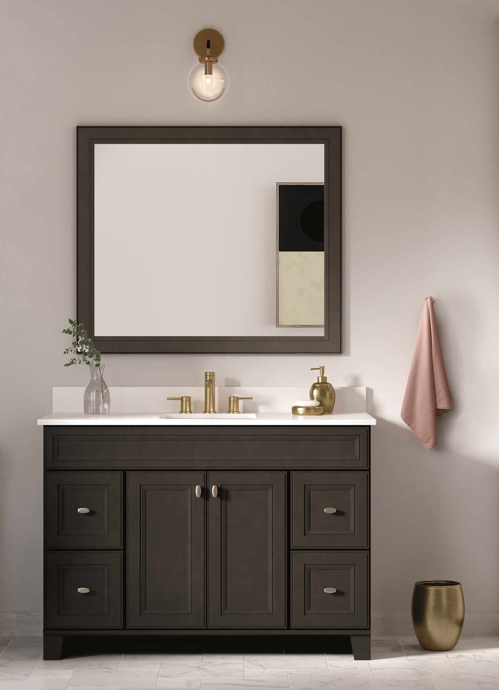 Diamond NOW Goslin 48-in Storm Gray Bathroom Vanity Cabinet in the ...