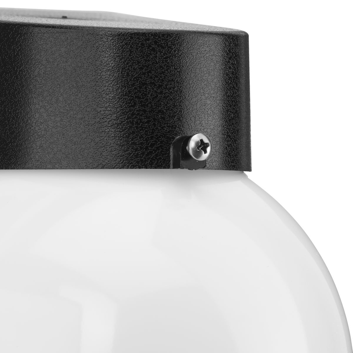 Black Polycarbonate 6-Inch Globe Outdoor Wall Lantern