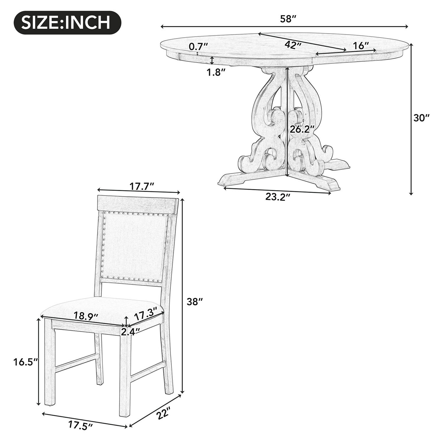 SINOFURN SYA010117WT Dining-Sets - View #11