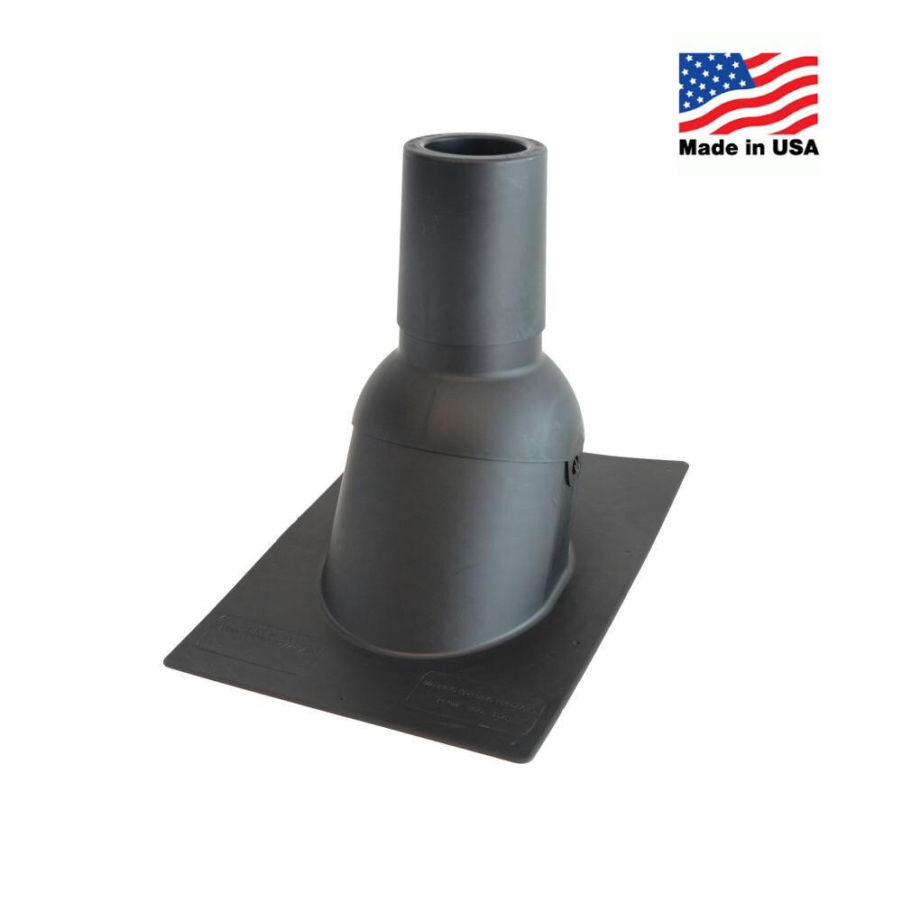 Perma-Boot PB 312-4 BLK 4-in x 15-in Plastic Vent and Pipe Flashing