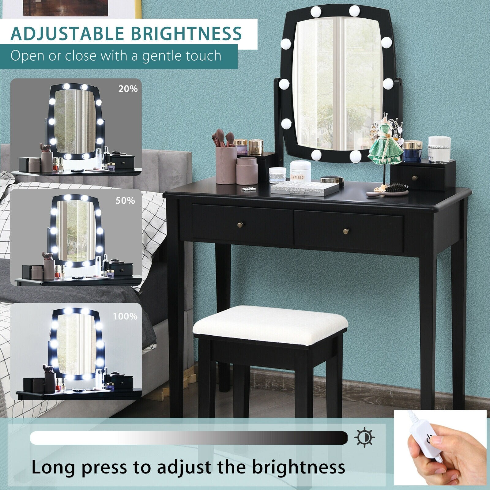 Fenbeli QLLSFENH099 Bedroom-Vanities - View #5