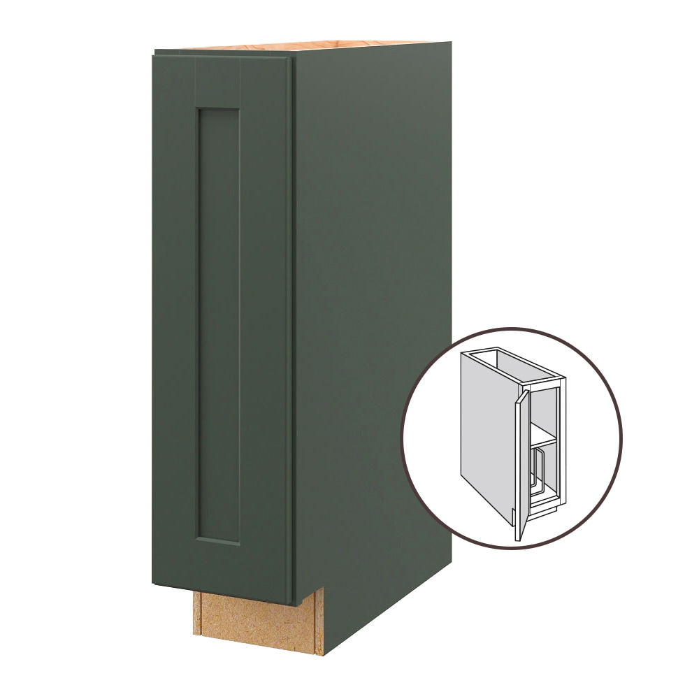 allen + roth Galway 9-in W x 34.5-in H x 24-in D Sage Base Fully Assembled Cabinet (Flat Panel Shaker Door Style)