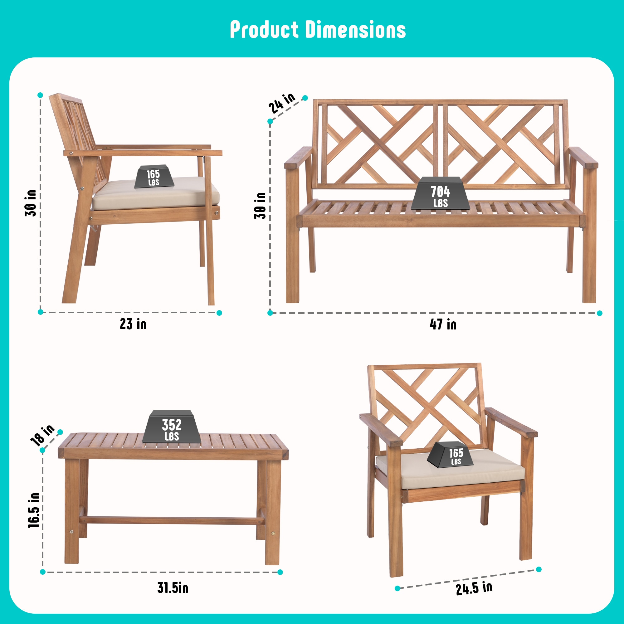 Werph SCT4W Patio-Conversation-Sets - View #3