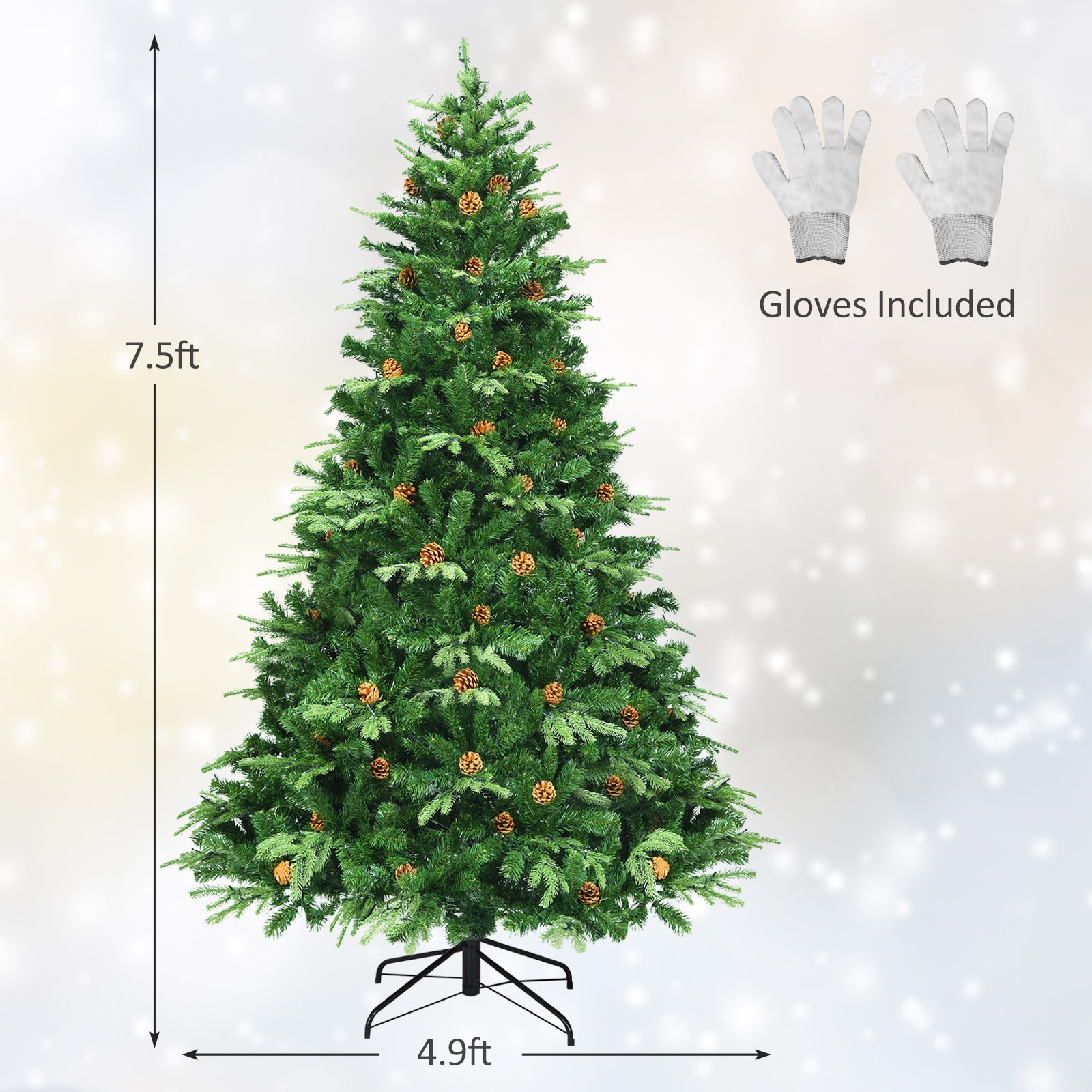 WELLFOR CM-HWY-20636 Artificial-Christmas-Trees - View #3