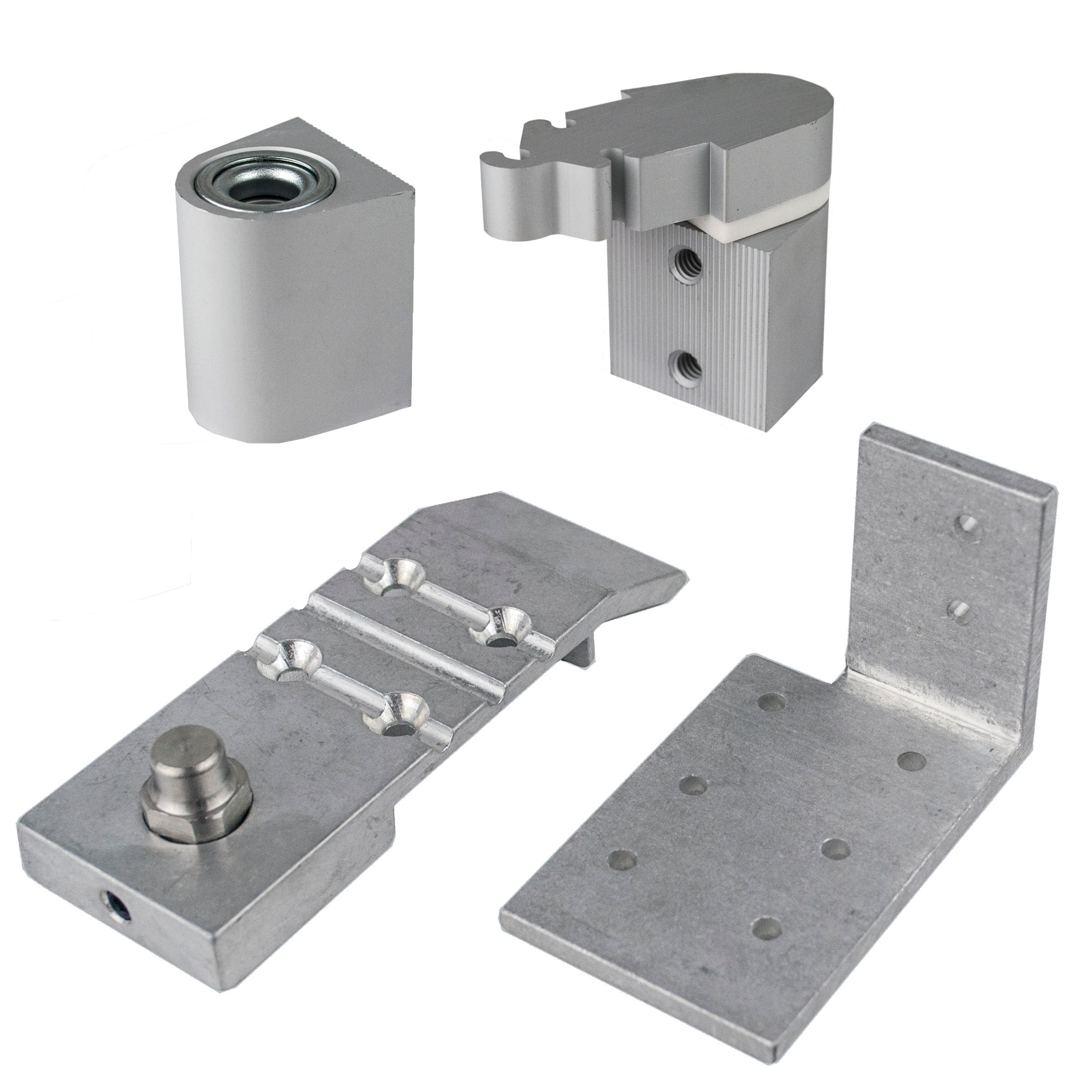 Global Door Controls TH1116-LH-AL Aldora Style Offset Pivot 3-in H Aluminum Mortise Interior/Exterior Door Hinge