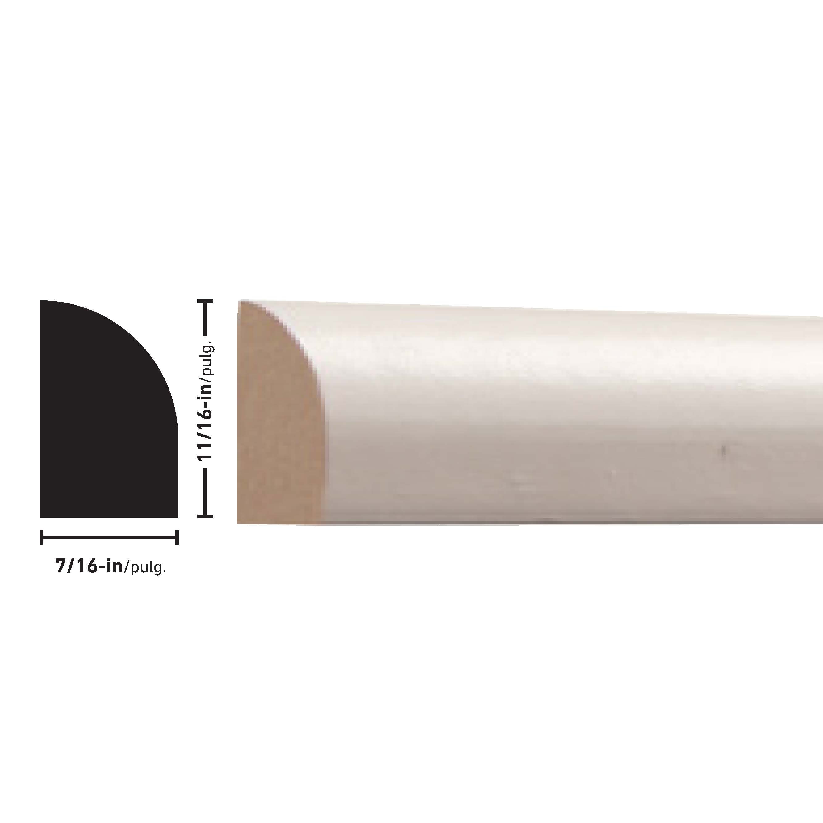 allen + roth 1298FBDWH Quarter-Round-Moulding - View #4