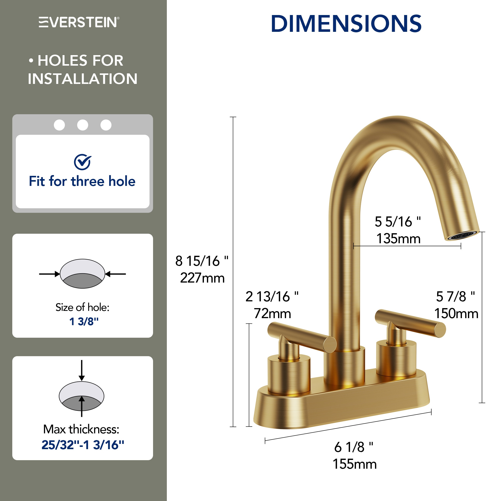 EVERSTEIN Q-900-OTOP Lavatory-Faucets - View #7