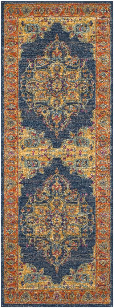 Surya HAP1004-2773 Harput 3 X 8 (ft) Burnt Orange Indoor Medallion Oriental Area Rug