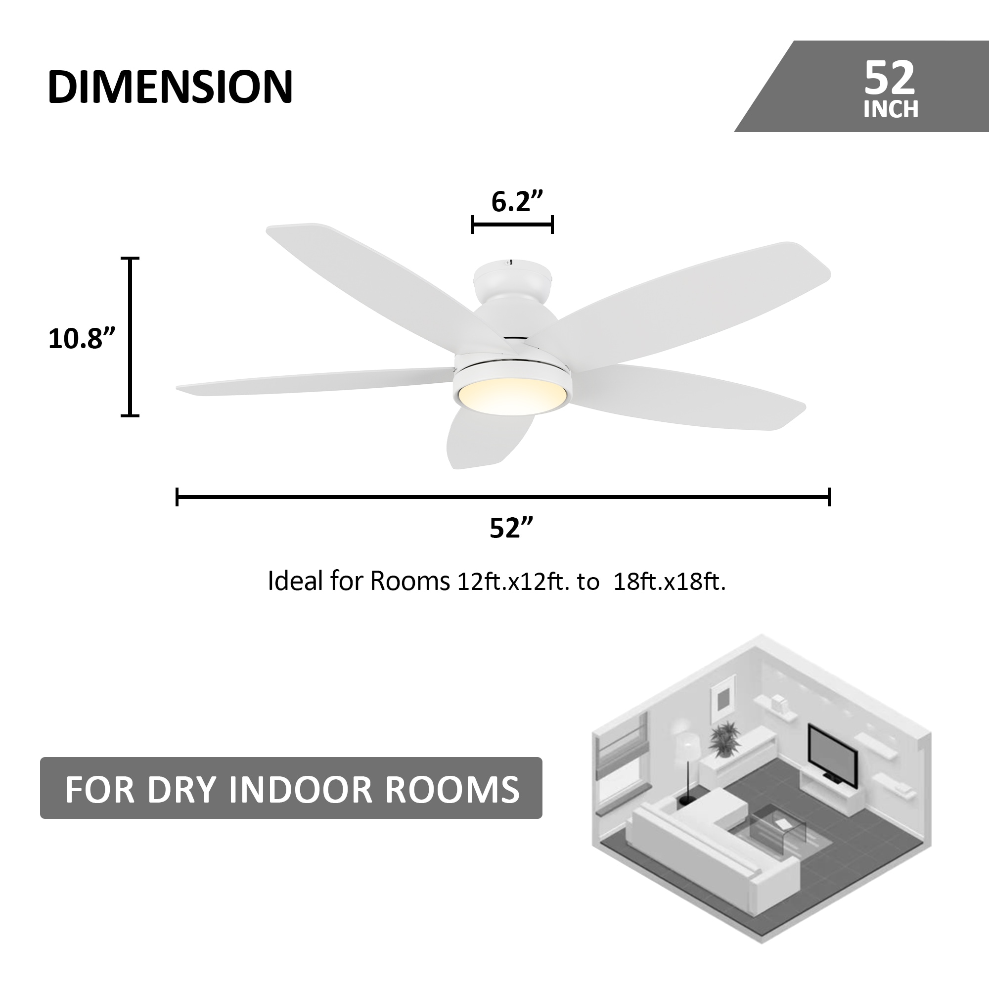 CARRO USA LCFR525Q5-L11-W1-FM Ceiling-Fans - View #8