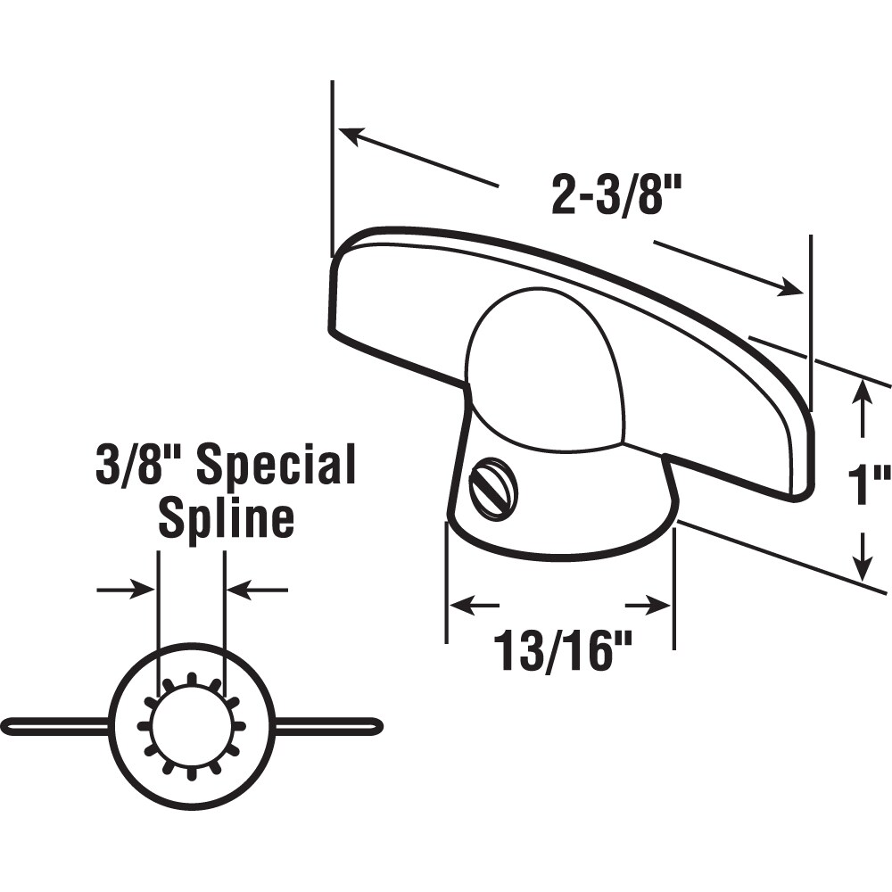 Prime-Line H 3827 Casement-Window-Crank-Handles - View #2