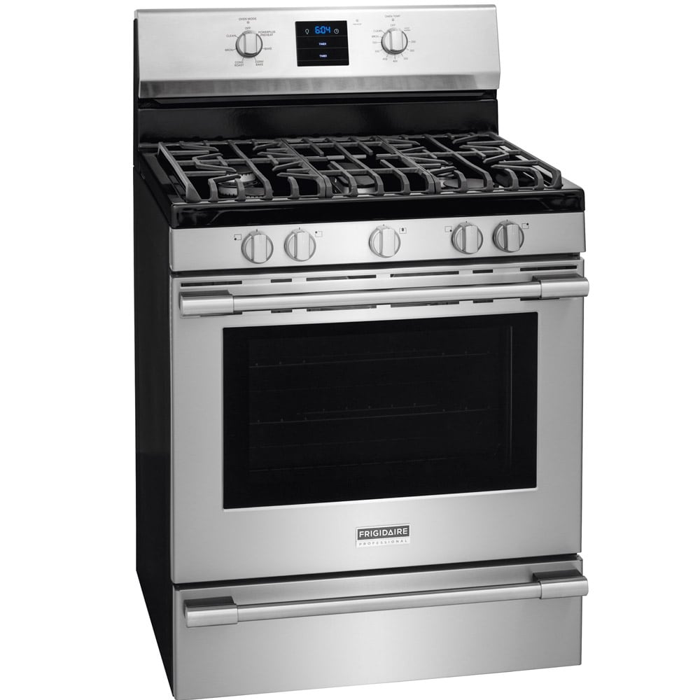 Frigidaire Professional 30-in Burners 5.6-cu ft Self-cleaning  Freestanding Natural Gas Range (Smudge-proof Stainless Steel) at