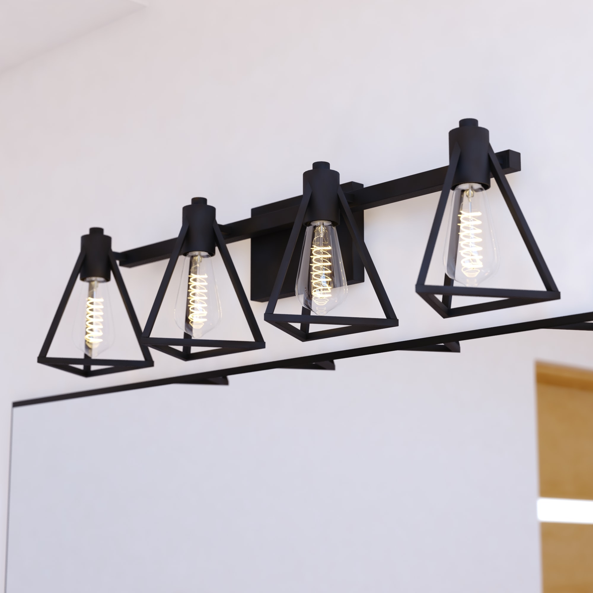 Cascadia W0446 Ravenna 31.5-in 4 -Light Matte Black Modern/contemporary Vanity light